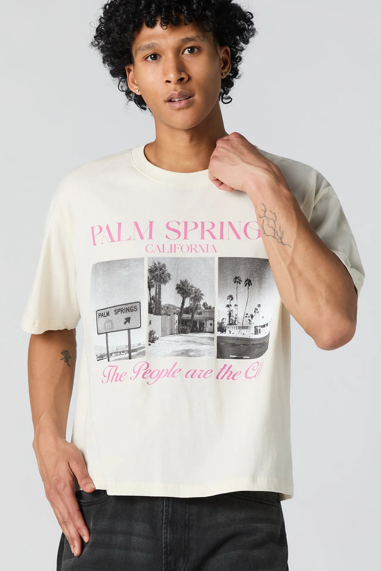 Palm Springs Graphic Boxy T-Shirt sold by Urban Planet