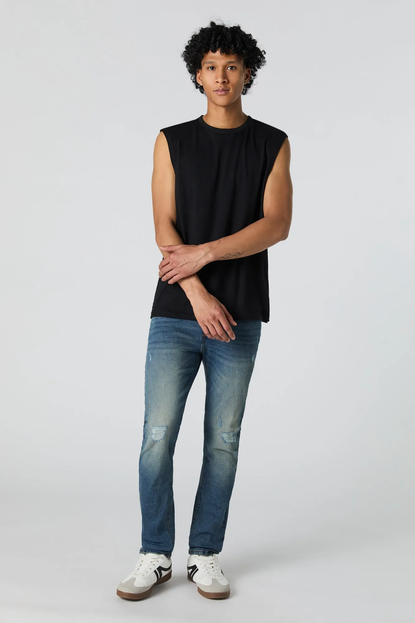 Stretch Distressed Slim Jean sold by Urban Planet product image thumbnail 2