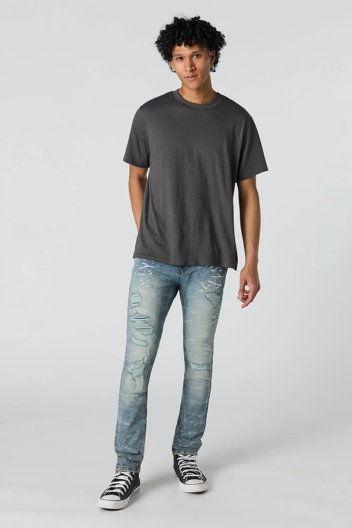 Medium Stretch Distressed Skinny Jean sold by Urban Planet product image thumbnail 2