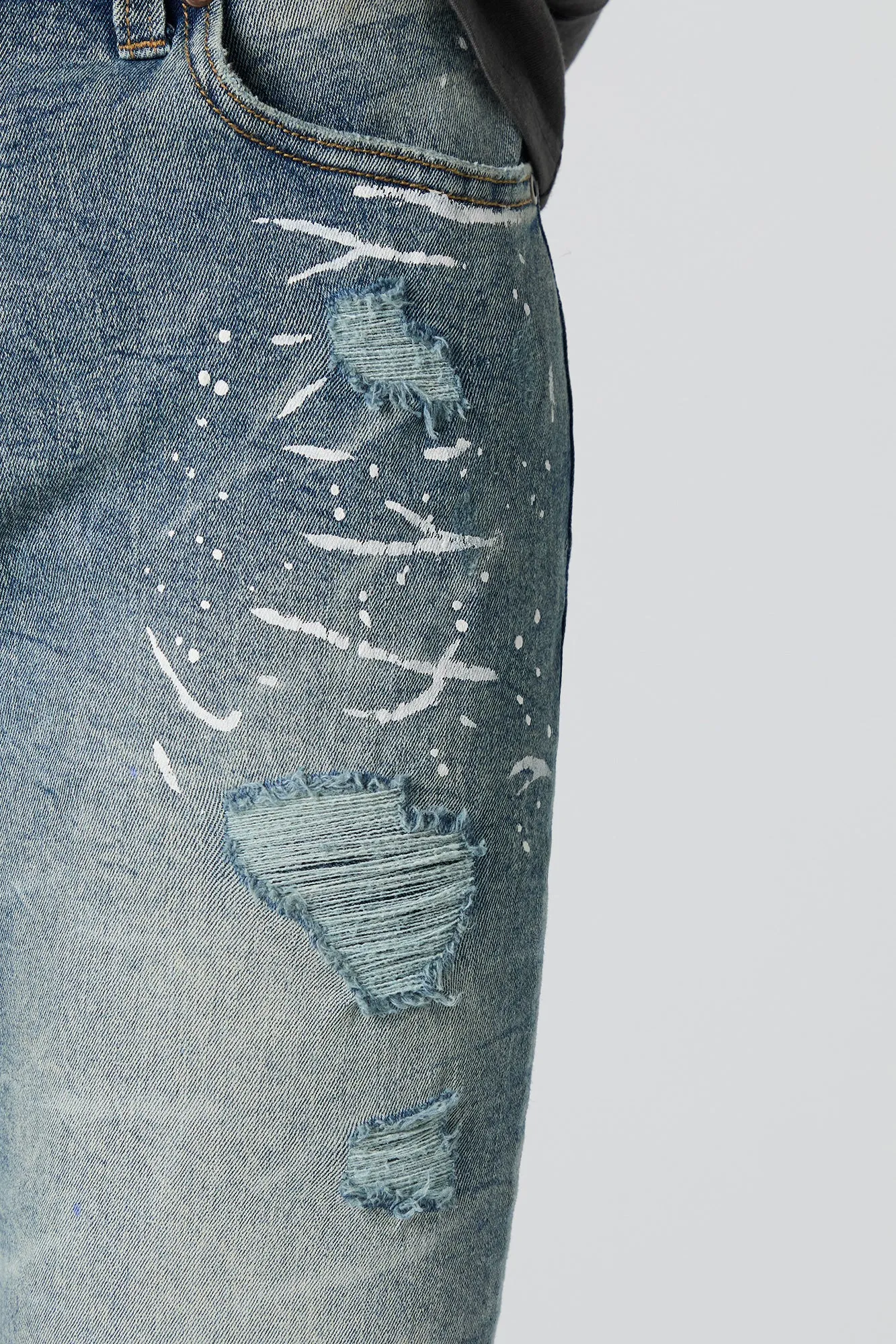 Medium Stretch Distressed Skinny Jean sold by Urban Planet product image thumbnail 4