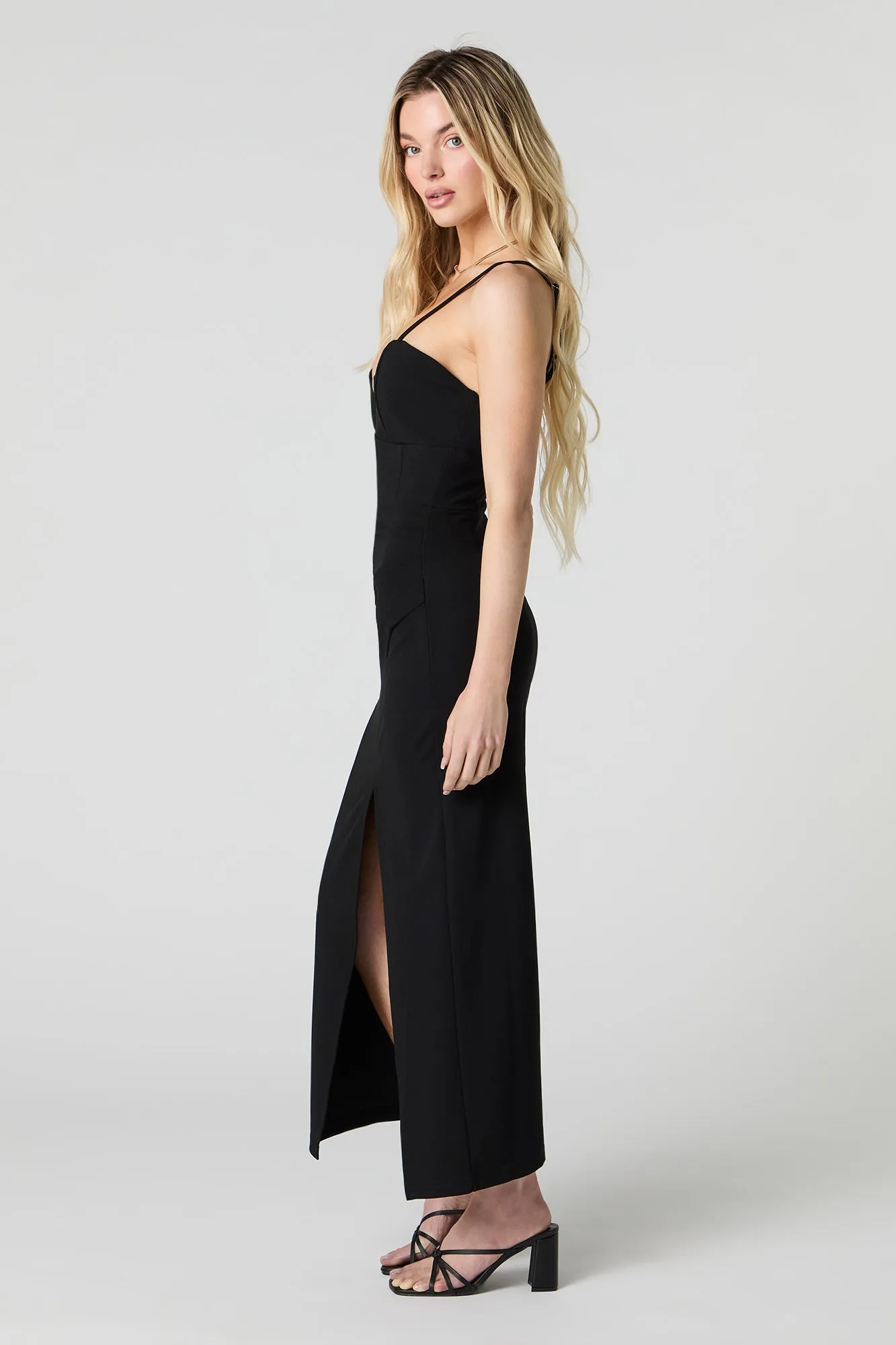 Corset Open Back Slit Maxi Dress sold by Urban Planet product image thumbnail 5