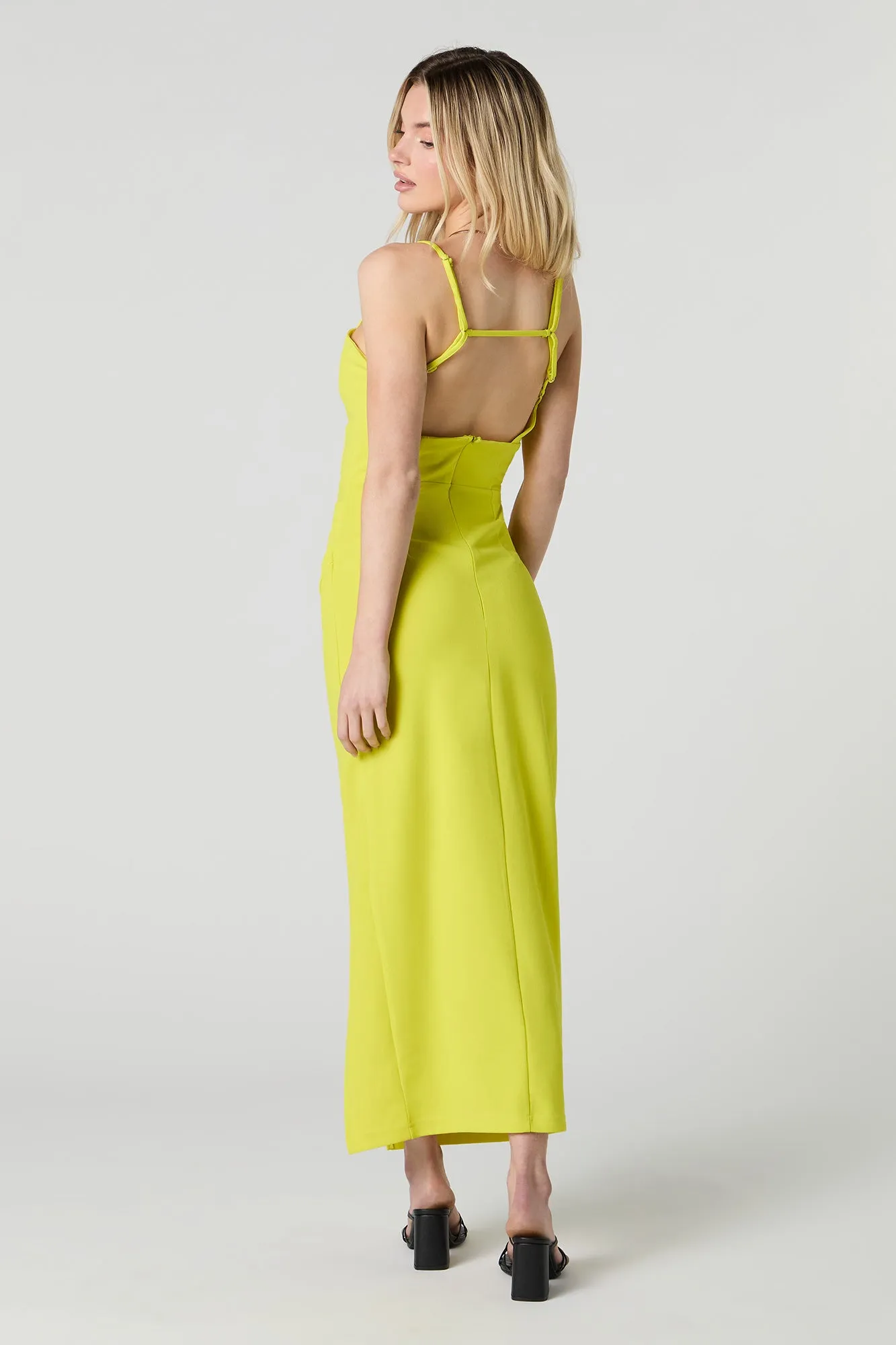 Corset Open Back Slit Maxi Dress sold by Urban Planet product image thumbnail 3