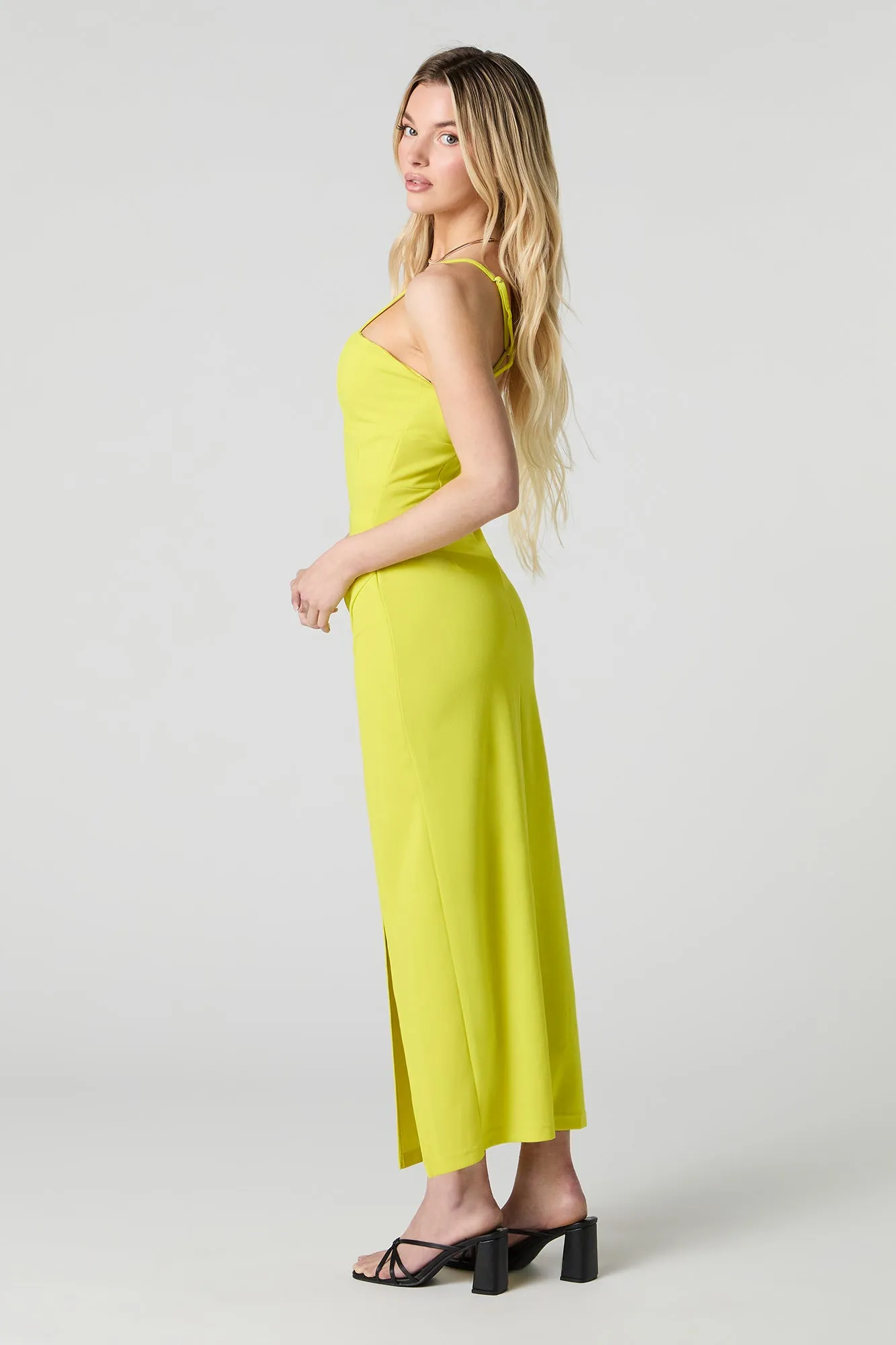 Corset Open Back Slit Maxi Dress sold by Urban Planet product image thumbnail 2