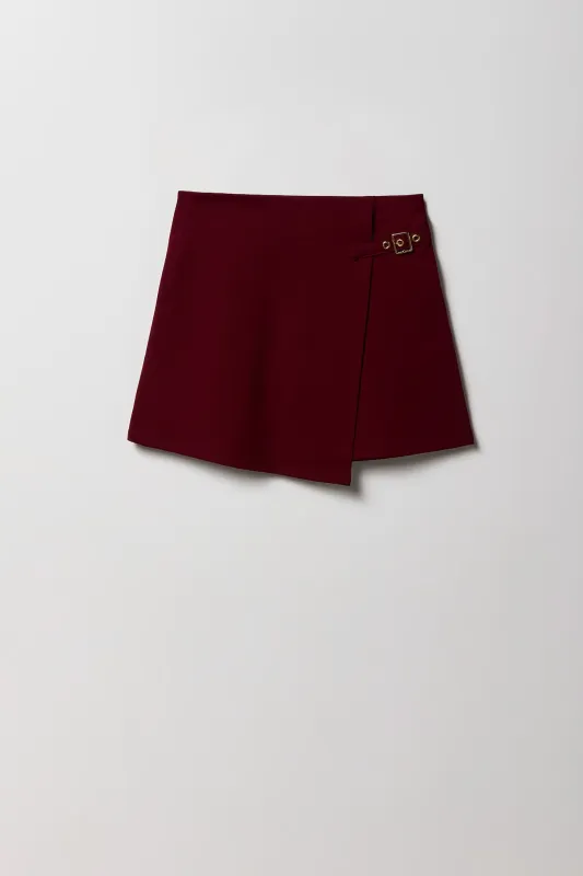 Jupe-short croisée avec boucle pour fille sold by Urban Planet