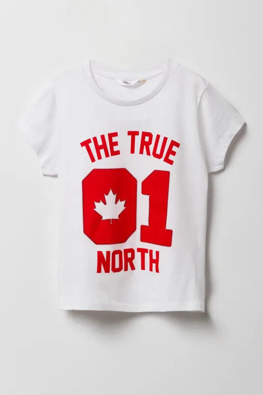 T-shirt à imprimé The True North Canada pour filles made by Urban Planet