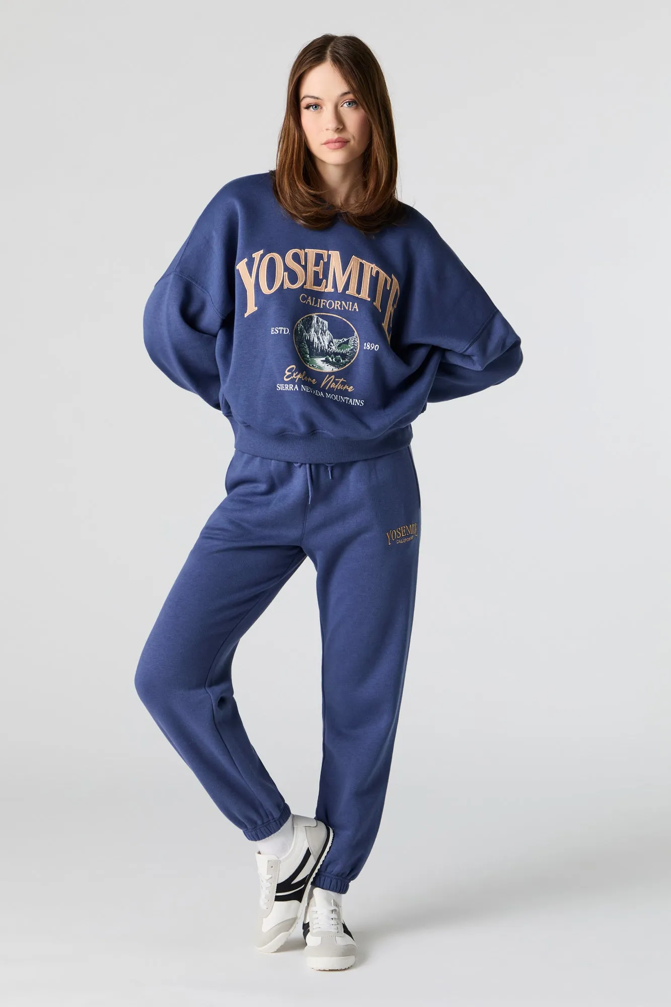 Embroidered Fleece Sweatshirt sold by Urban Planet product image thumbnail 3