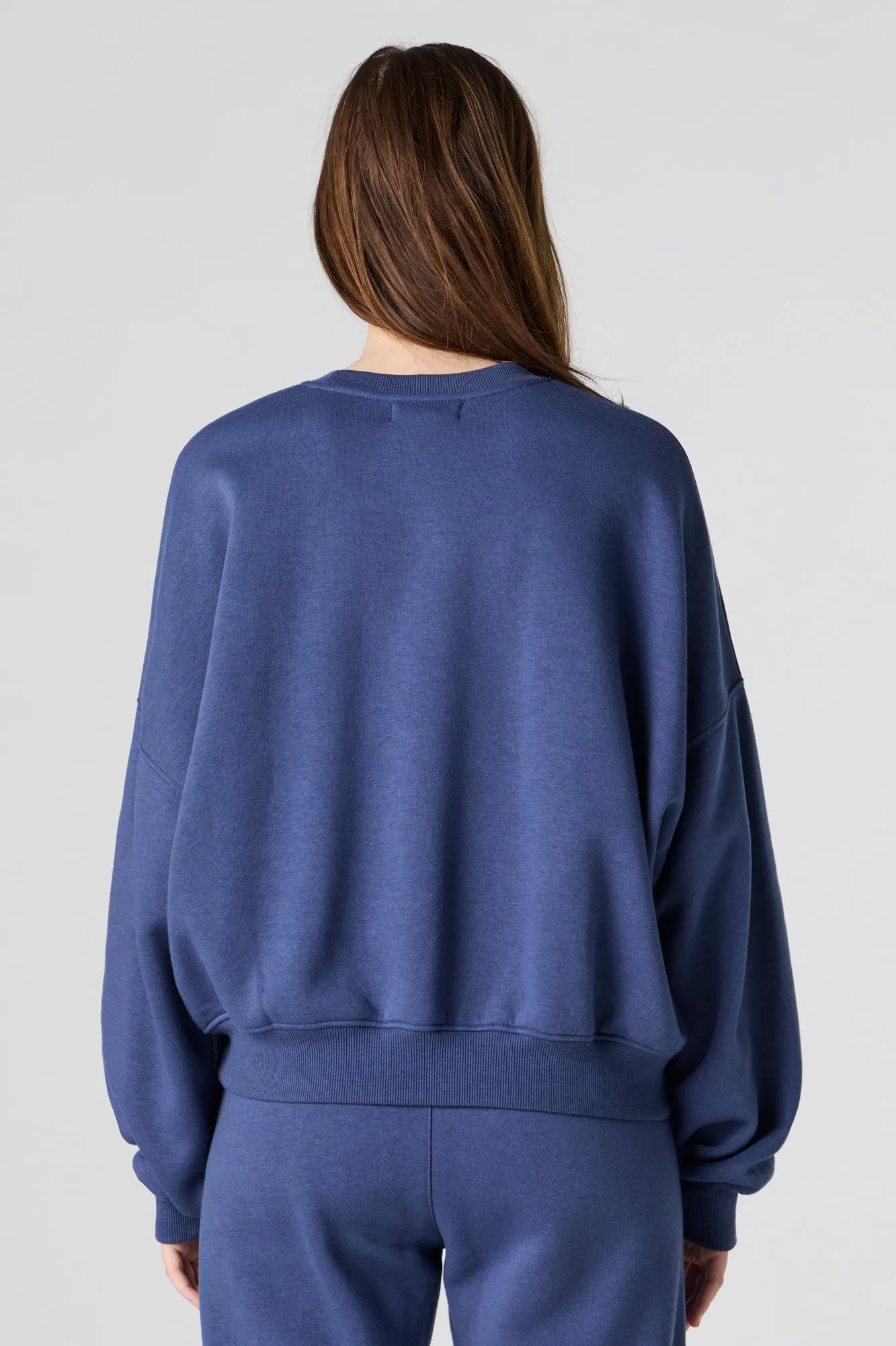 Embroidered Fleece Sweatshirt sold by Urban Planet product image thumbnail 2