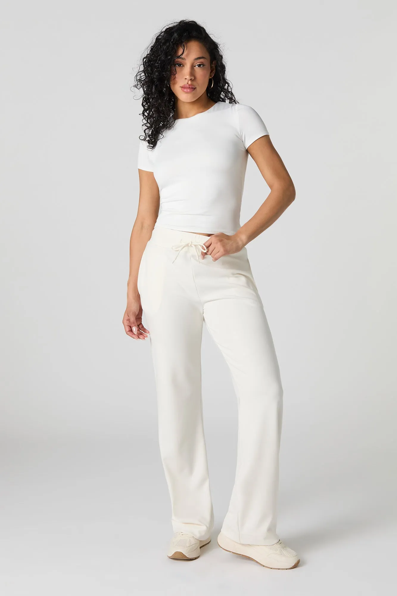 Soft Drawstring Wide Leg Pant sold by Urban Planet