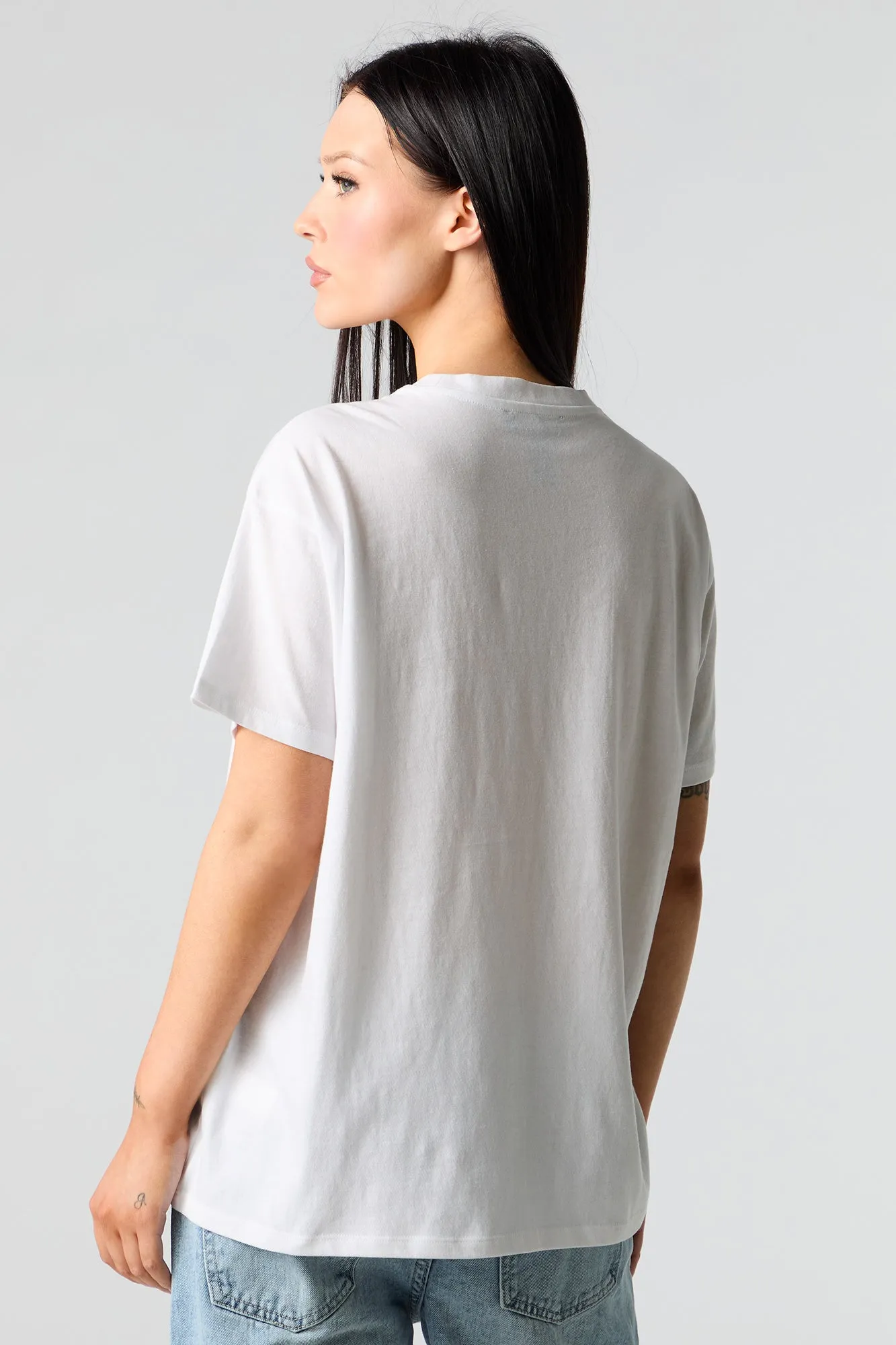 T-shirt de coupe garçonne à imprimé Kitty sold by Urban Planet product image thumbnail 2