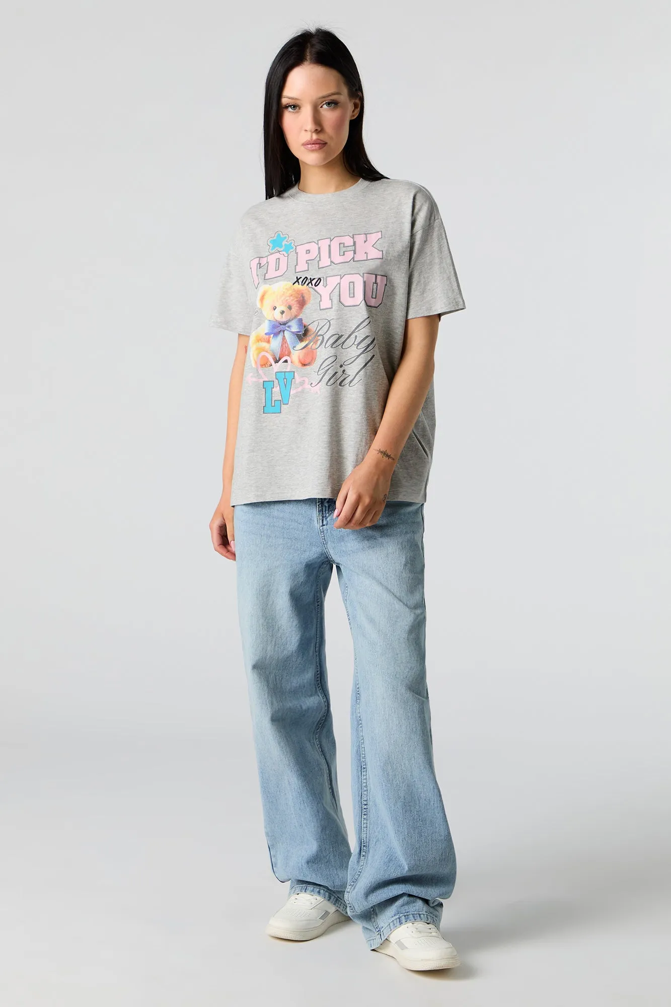 T-shirt de coupe garçonne à imprimé Teddy Bear sold by Urban Planet product image thumbnail 3