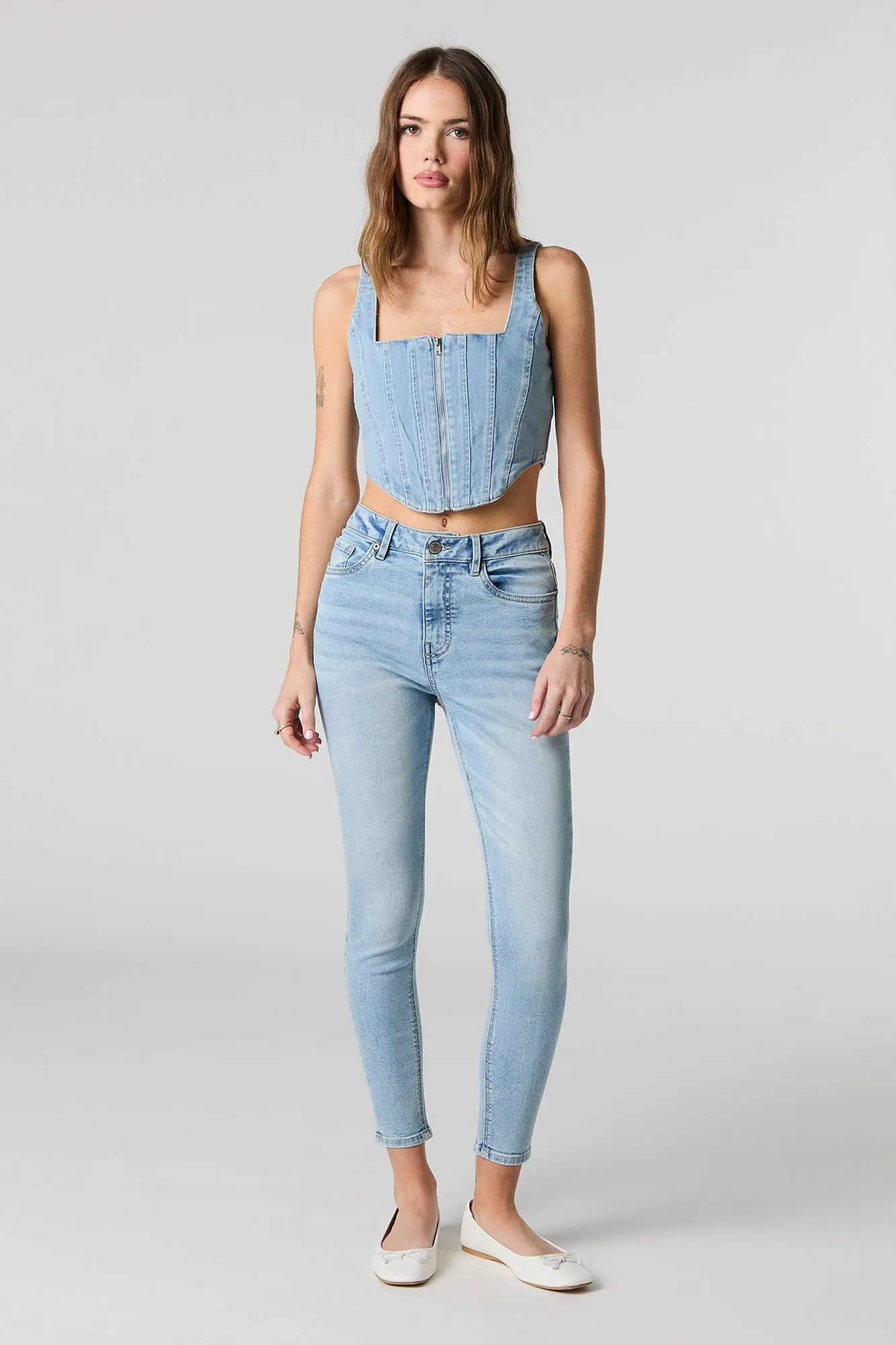 High Rise Skinny Light Jean sold by Urban Planet