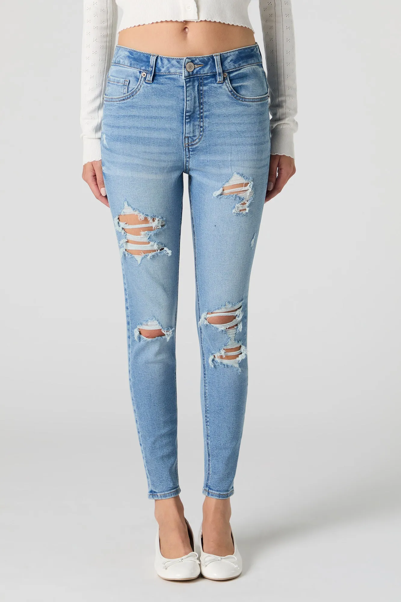 Ripped Skinny Medium Jean sold by Urban Planet product image thumbnail 2