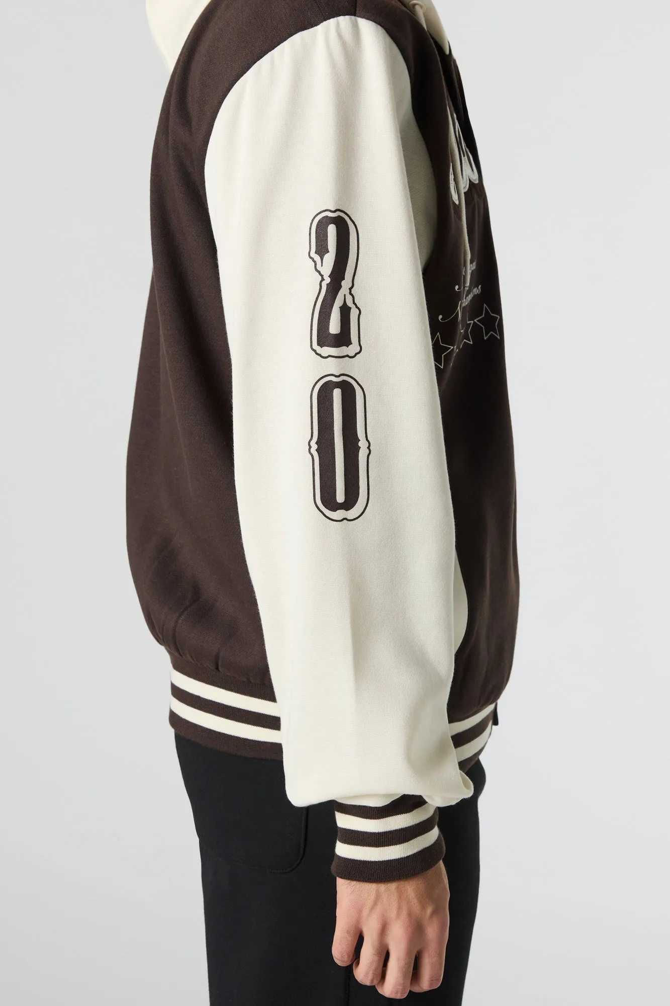Hombres Embroidered Varsity Jacket sold by Urban Planet product image thumbnail 5