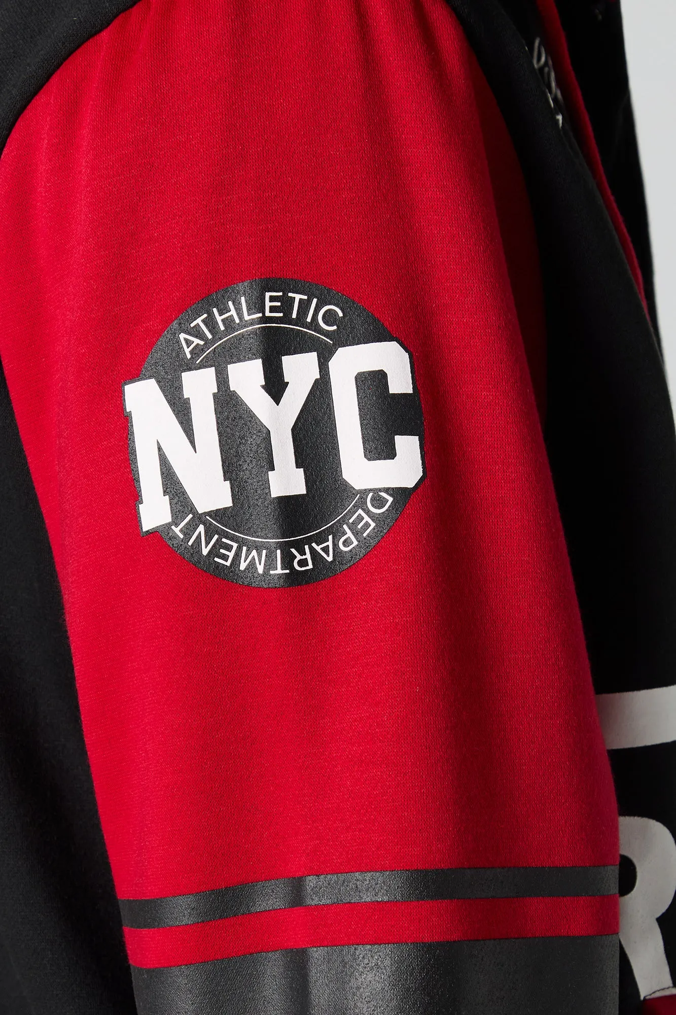 NY Racing Chenille Embroidered Varsity Jacket sold by Urban Planet product image thumbnail 4