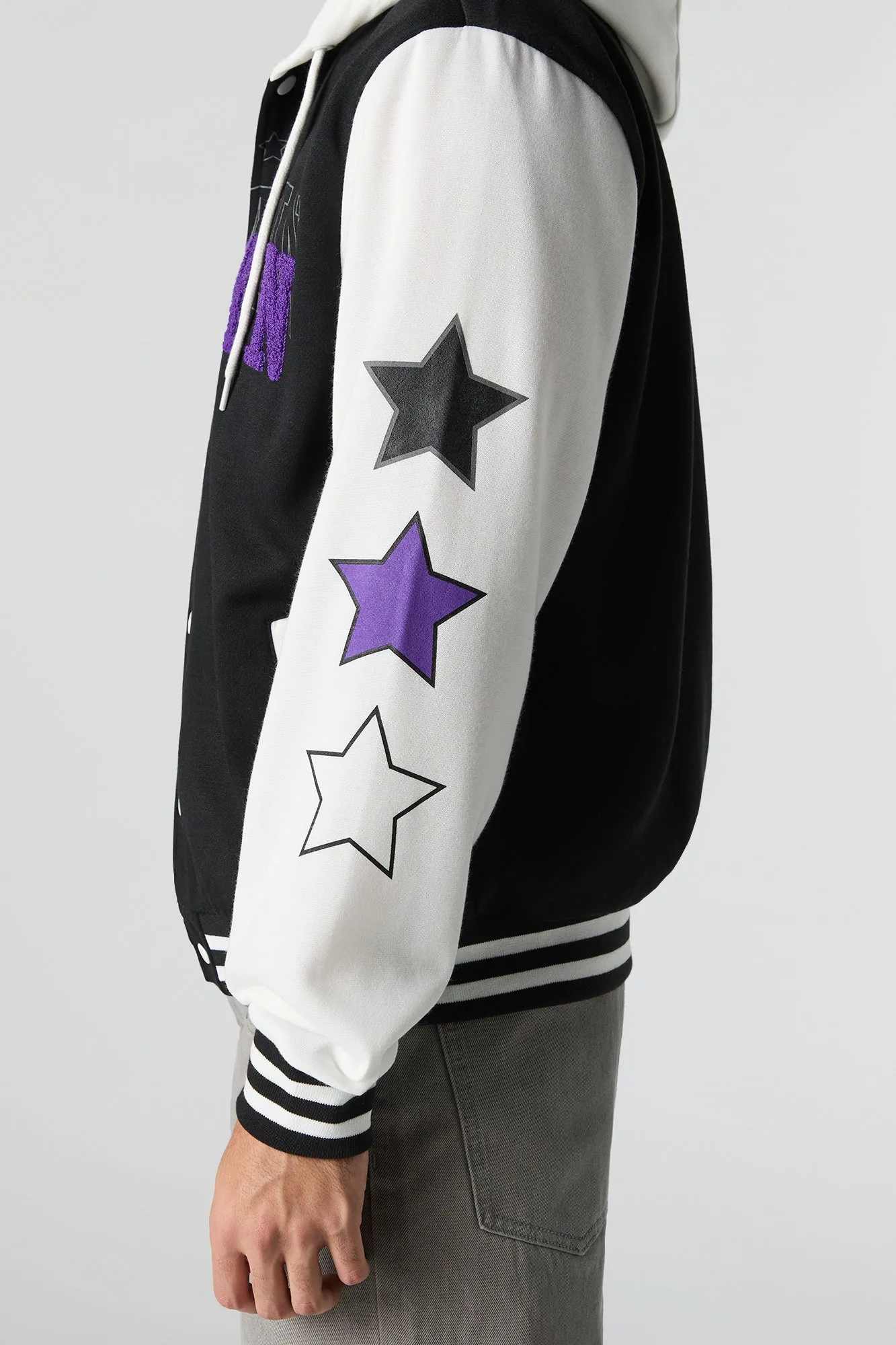 Brooklyn Chenille Embroidered Varsity Jacket sold by Urban Planet product image thumbnail 4