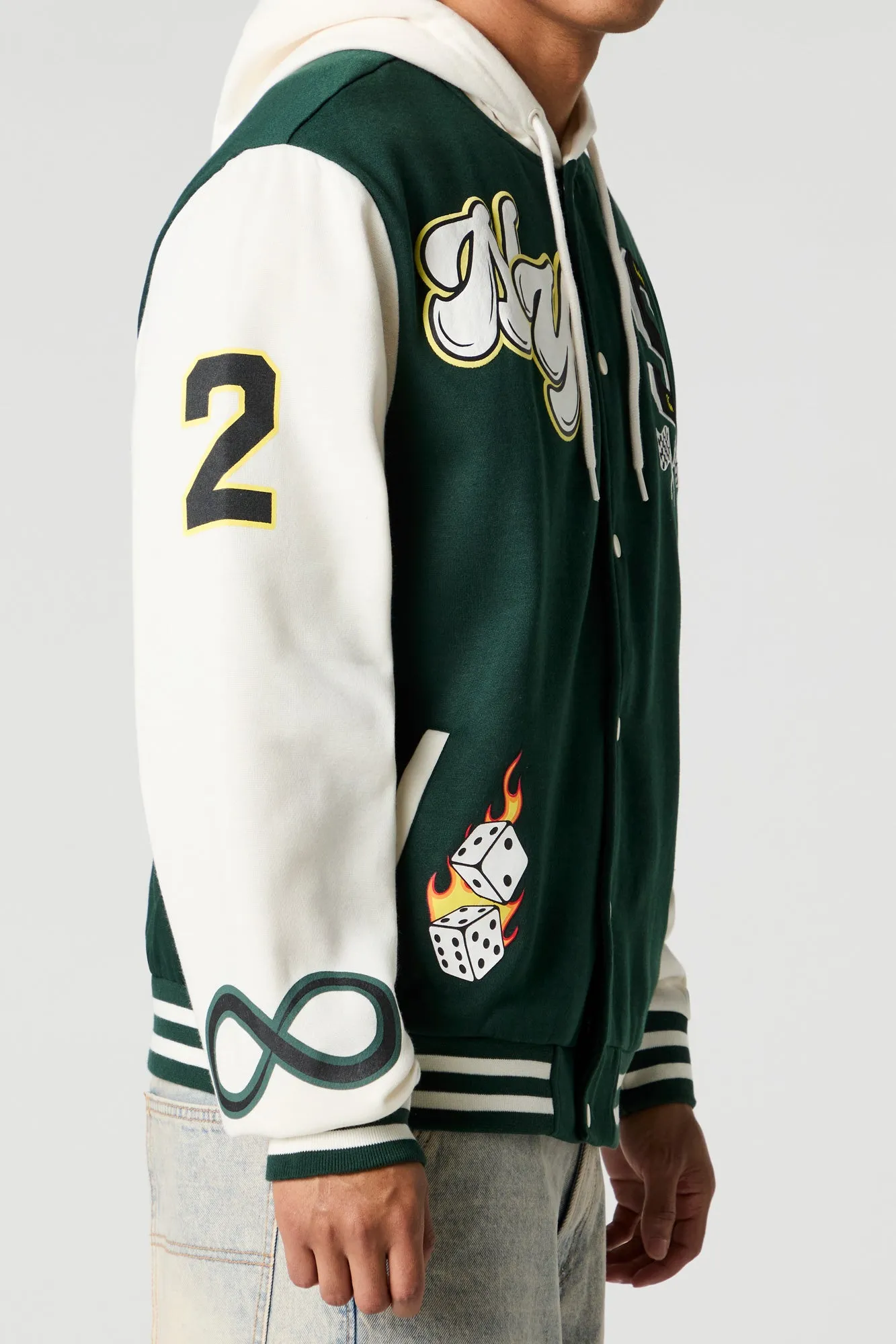 S Racing Team Twill Embroidered Varsity Jacket sold by Urban Planet product image thumbnail 5