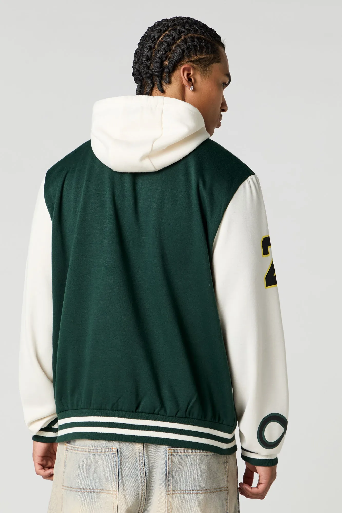 S Racing Team Twill Embroidered Varsity Jacket sold by Urban Planet product image thumbnail 2