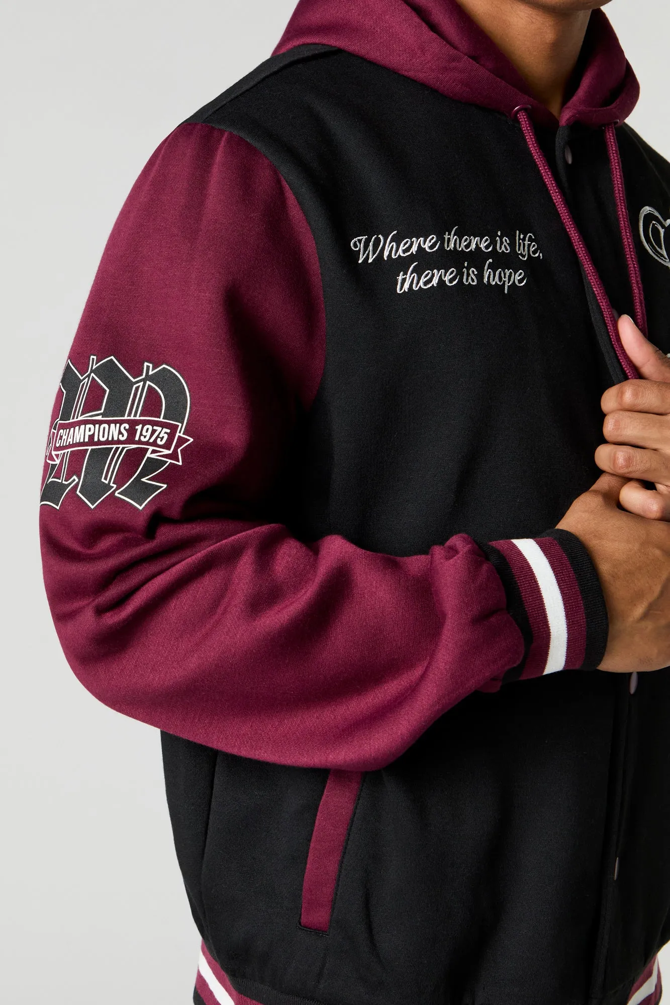 Teddy Embroidered Varsity Jacket sold by Urban Planet product image thumbnail 5