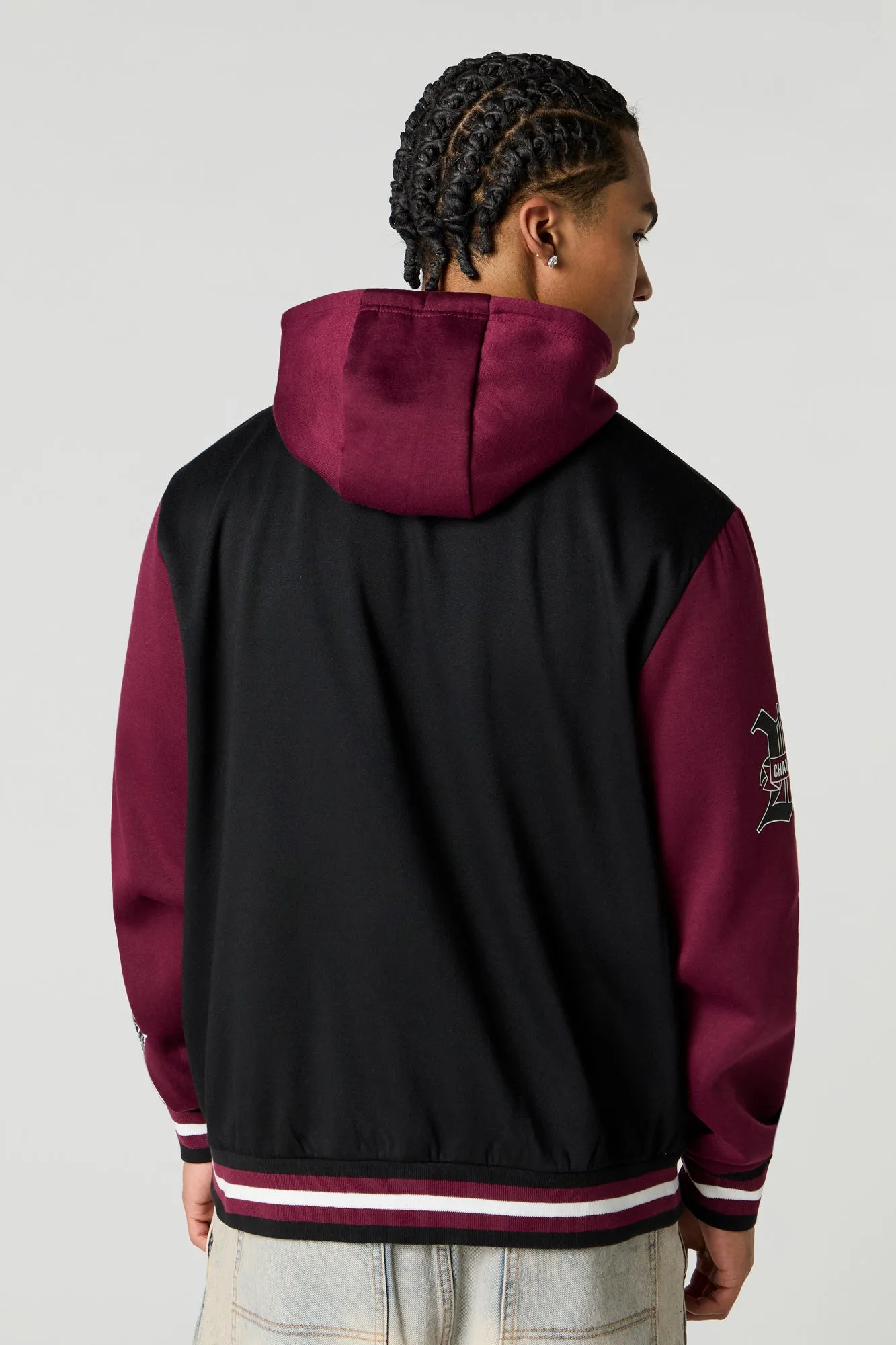 Teddy Embroidered Varsity Jacket sold by Urban Planet product image thumbnail 3