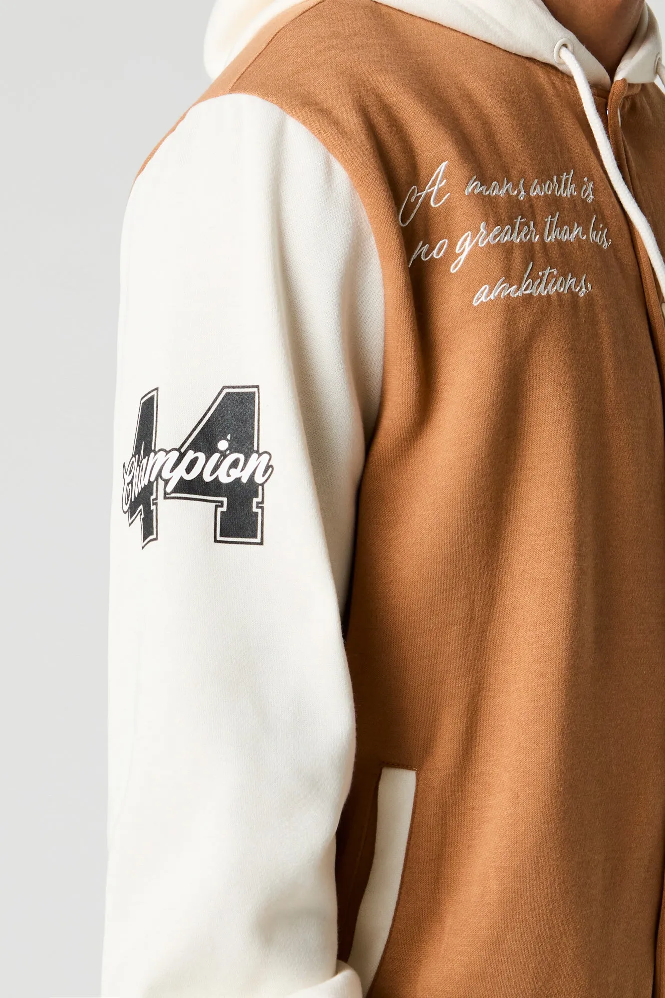 P Chenille Embroidered Varsity Jacket sold by Urban Planet product image thumbnail 4