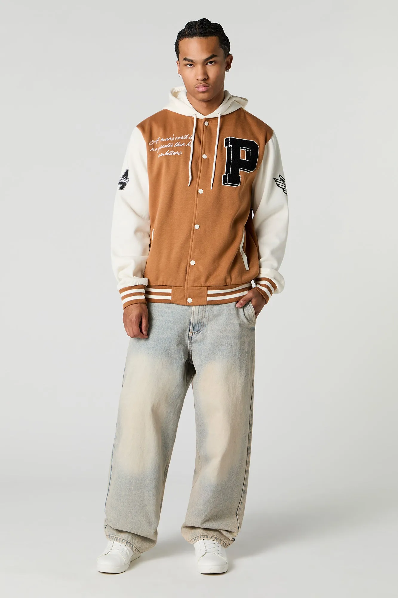 Blouson collégien à broderie en chenille P sold by Urban Planet product image thumbnail 3