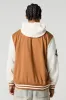 Blouson collégien à broderie en chenille P sold by Urban Planet