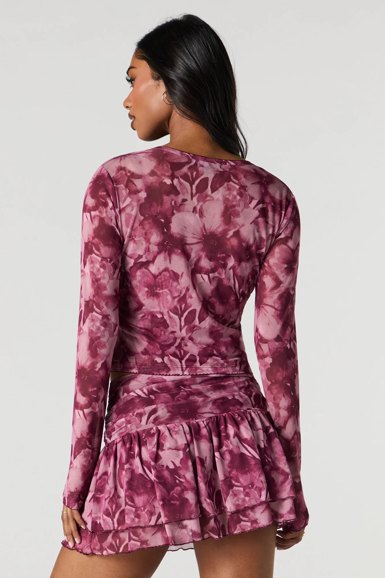 Mesh Button-Up Cardigan sold by Urban Planet product image thumbnail 2