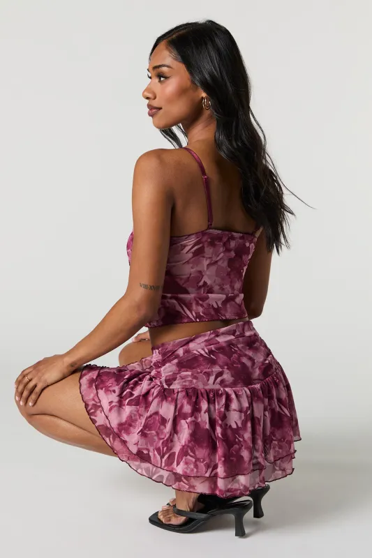 Mesh Flowy Mini Skort sold by Urban Planet
