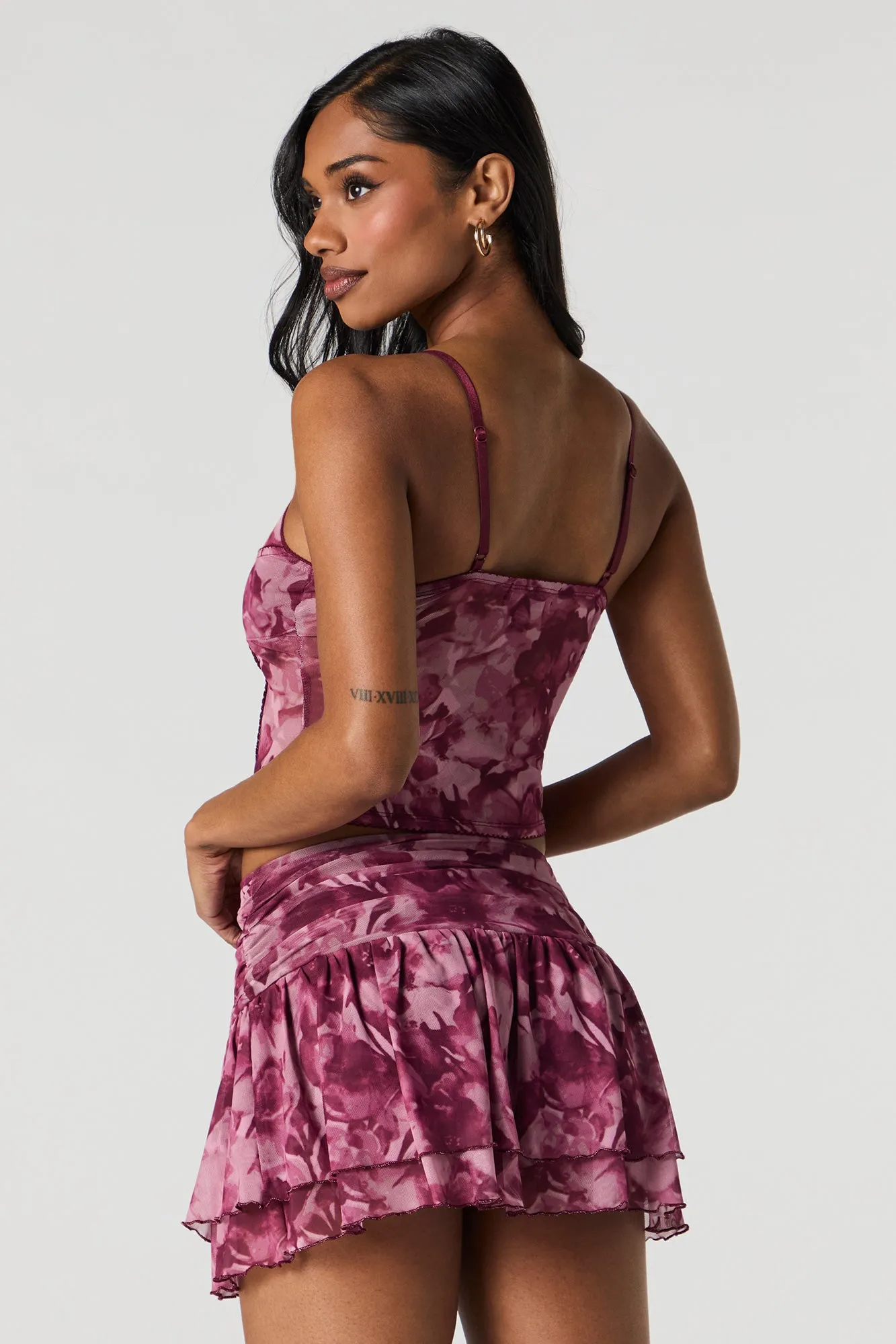 Mesh Flowy Mini Skort sold by Urban Planet product image thumbnail 2