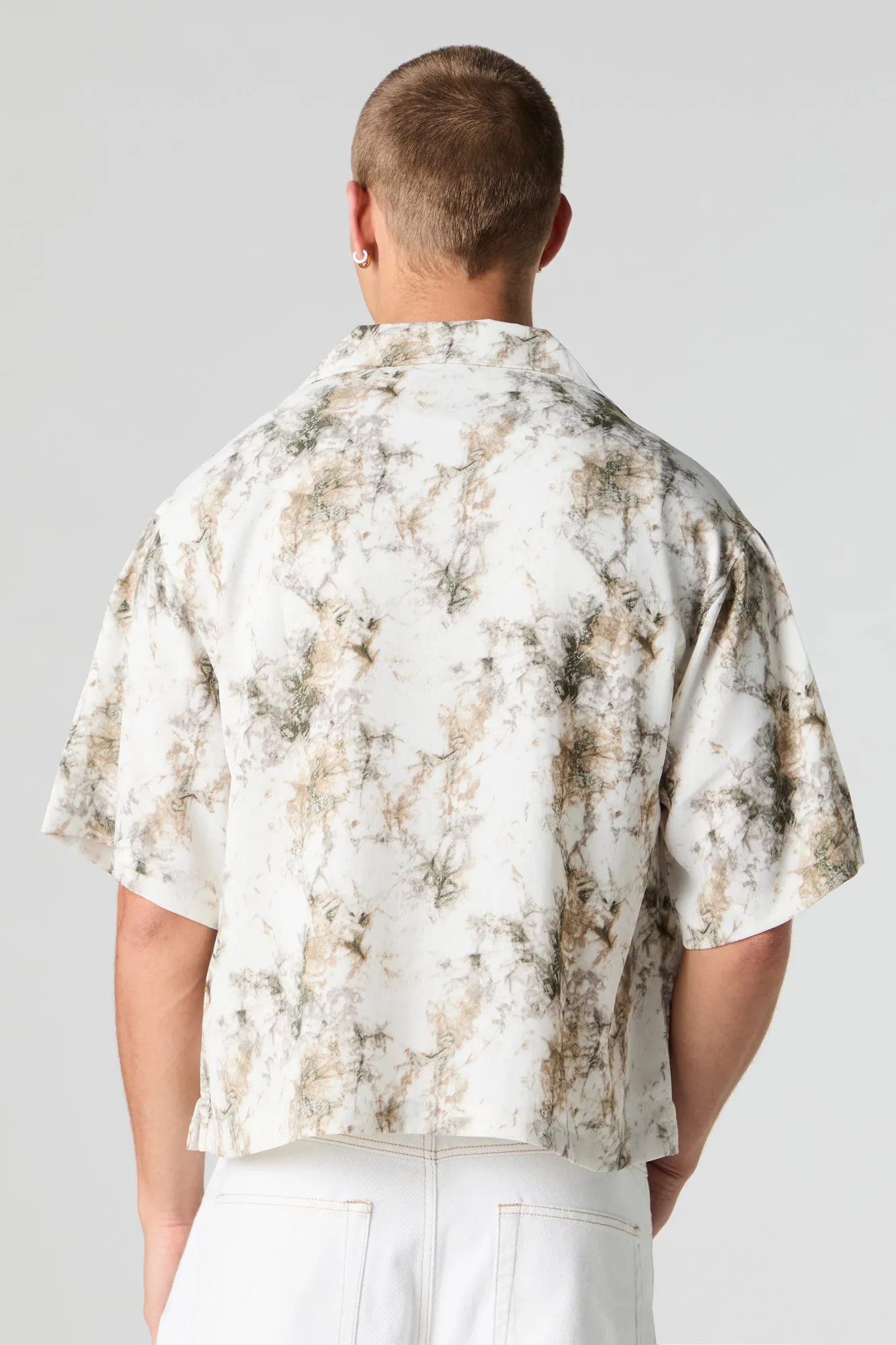 Printed Boxy Short Sleeve Button-Up Top sold by Urban Planet product image thumbnail 5