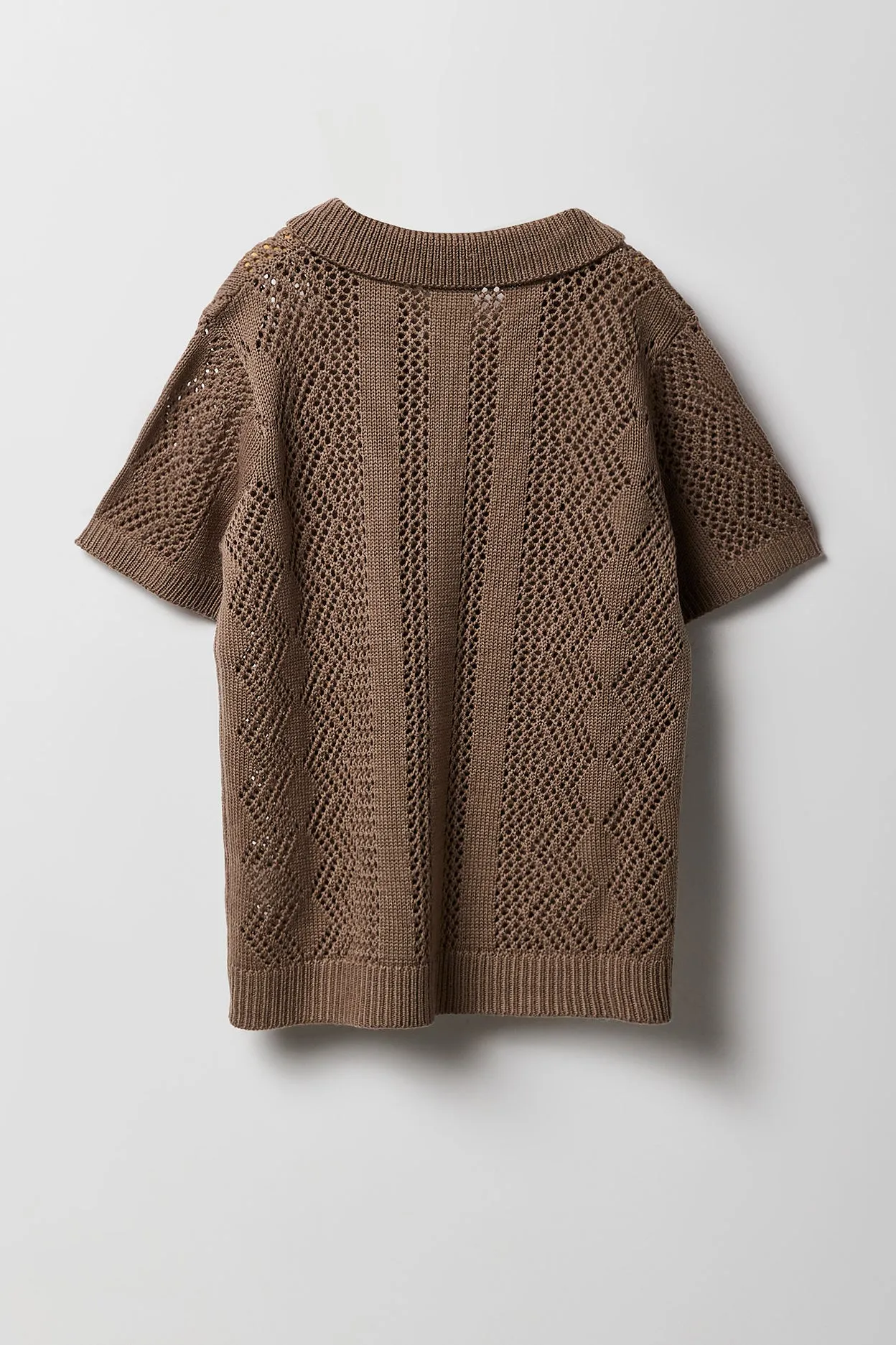 Boys Diamond Open Knit Polo sold by Urban Planet product image thumbnail 2