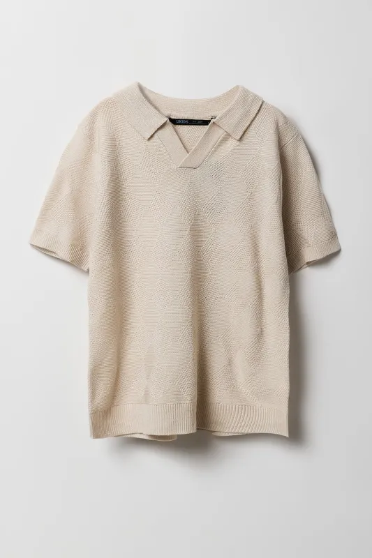 Polo en tricot avec motif de losanges pour garçon sold by Urban Planet