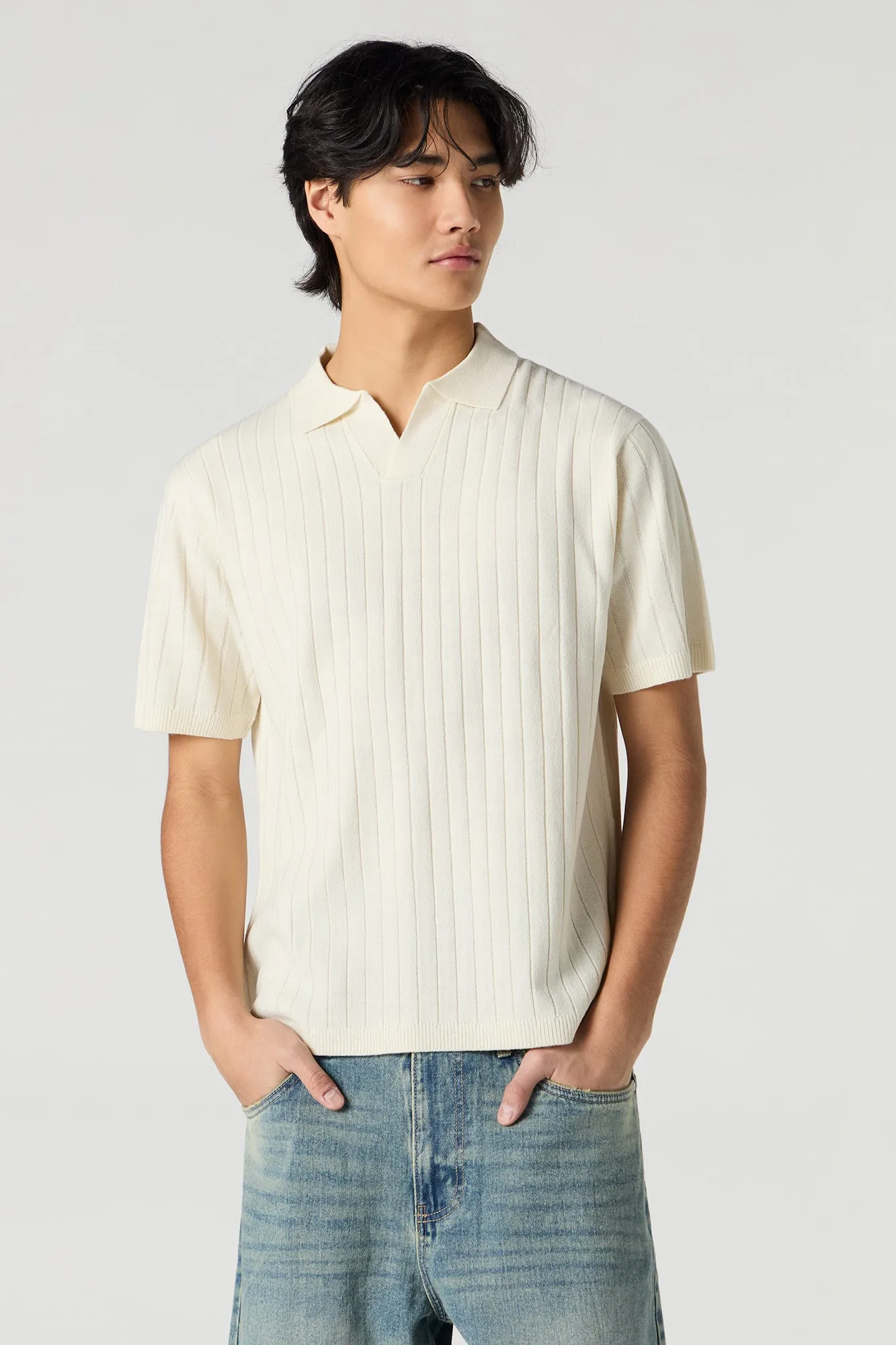 Wide Ribbed Polo sold by Urban Planet