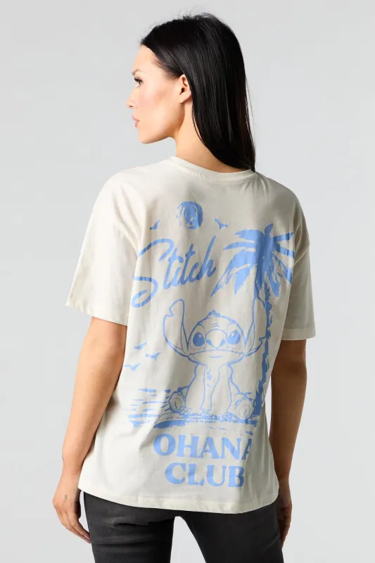 Stitch Ohana Club Graphic Boyfriend T-Shirt sold by Urban Planet