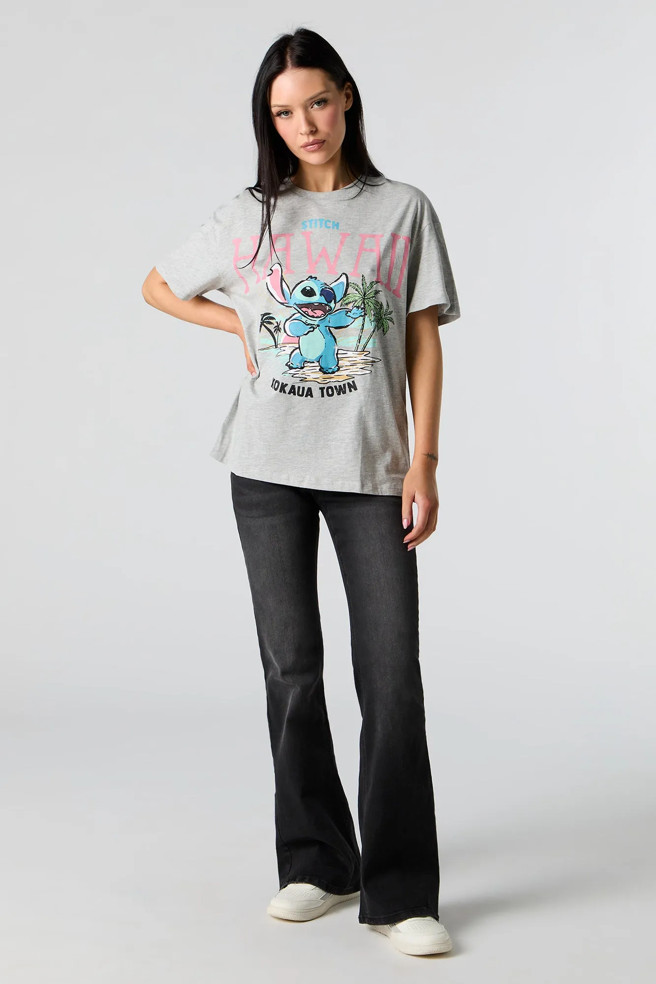 Stitch Hawaii Graphic Boyfriend T-Shirt sold by Urban Planet product image thumbnail 3