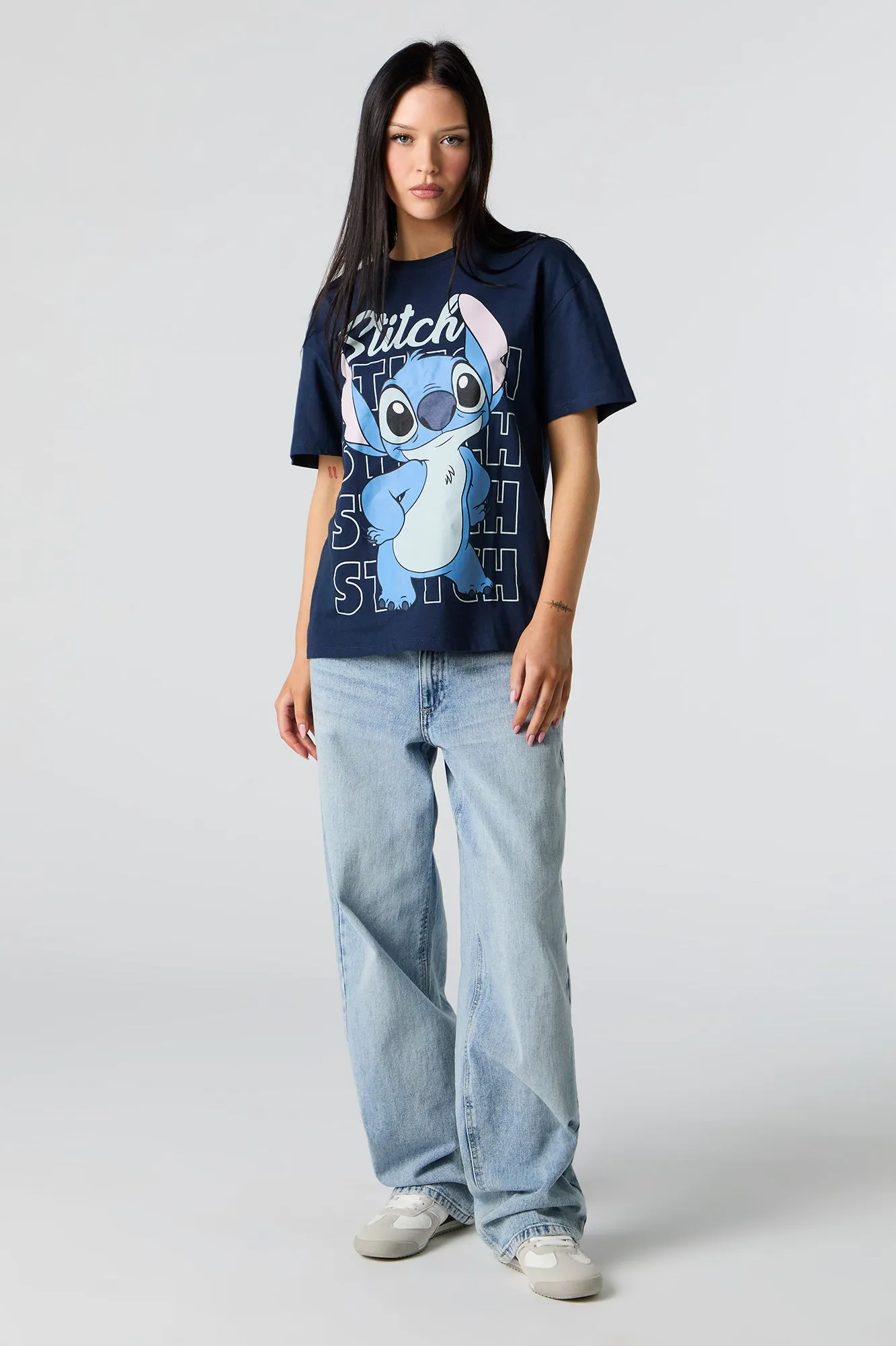 Stitch Graphic Boyfriend T-Shirt sold by Urban Planet product image thumbnail 3