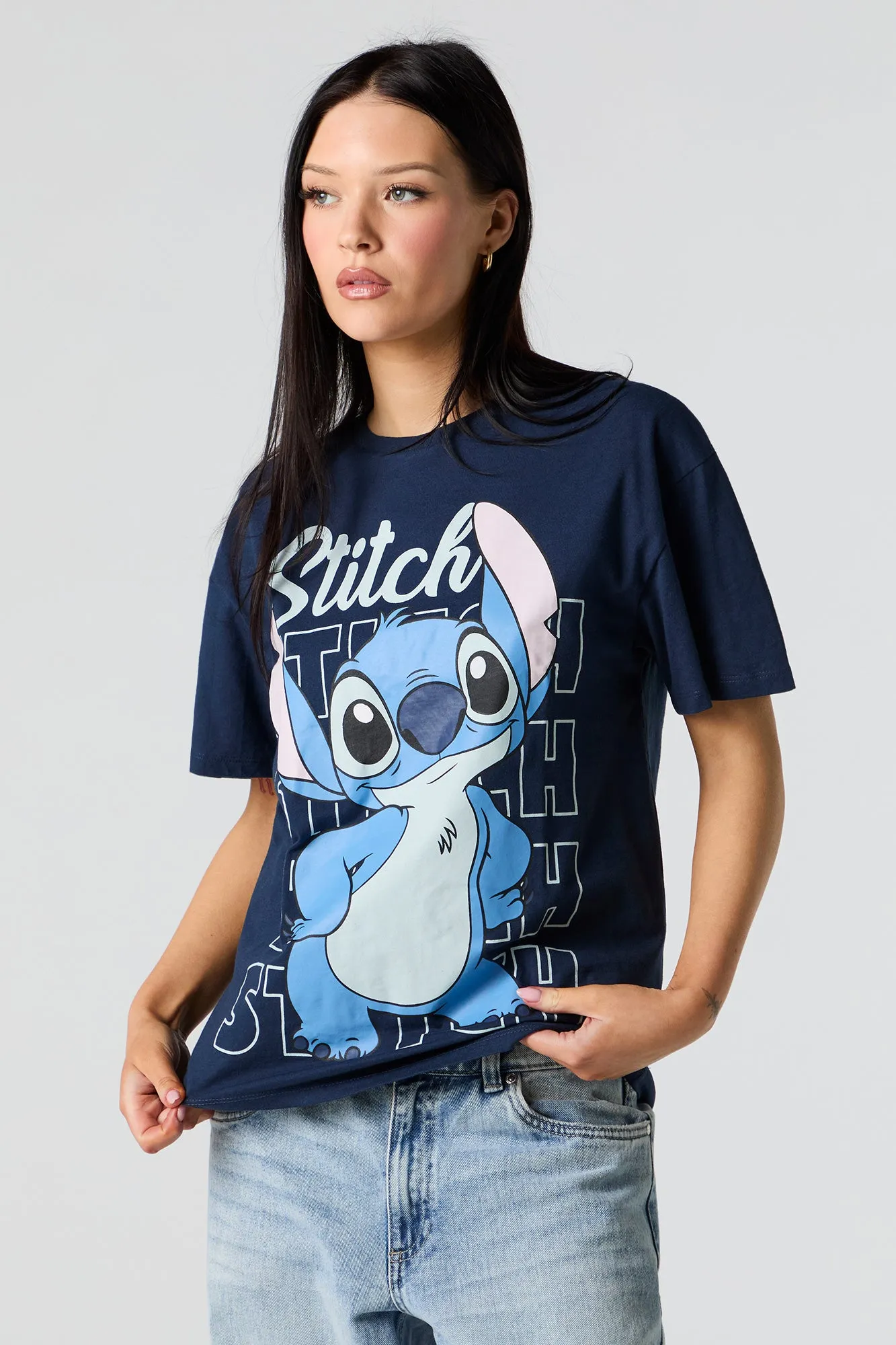 Stitch Graphic Boyfriend T-Shirt sold by Urban Planet