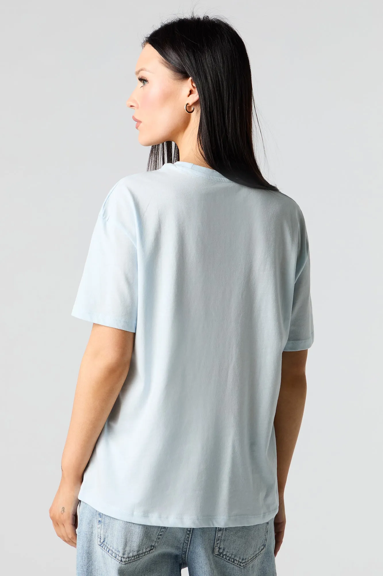 T-shirt de coupe garçonne à imprimé Stitch & Angel sold by Urban Planet product image thumbnail 2