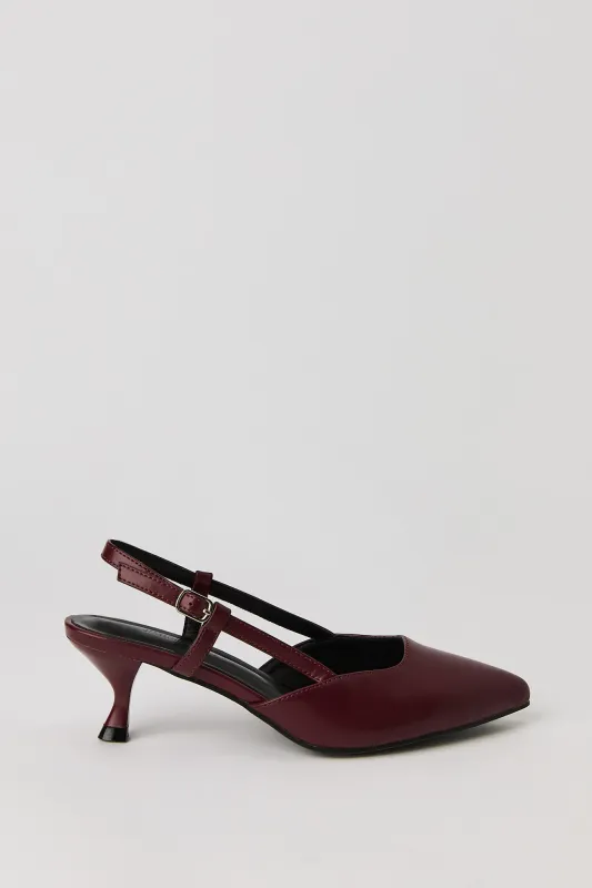 Pointed Toe Slingback Kitten Heel sold by Urban Planet