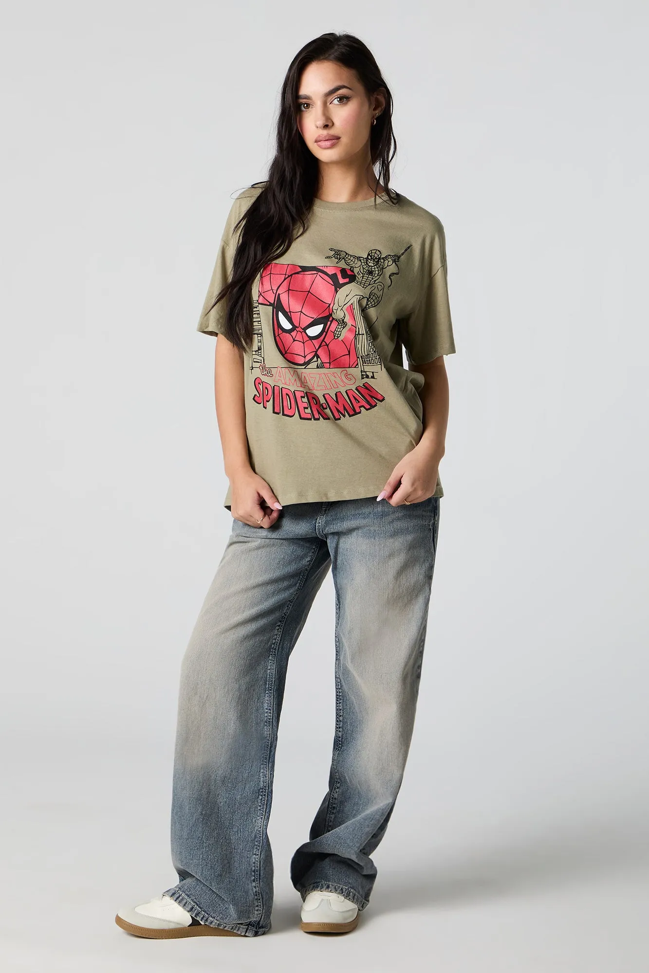 The Amazing Spiderman Graphic Boyfriend T-Shirt sold by Urban Planet product image thumbnail 3