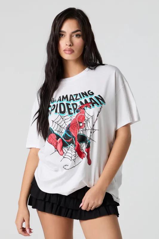T-shirt coupe garçonne à imprimé Spiderman sold by Urban Planet