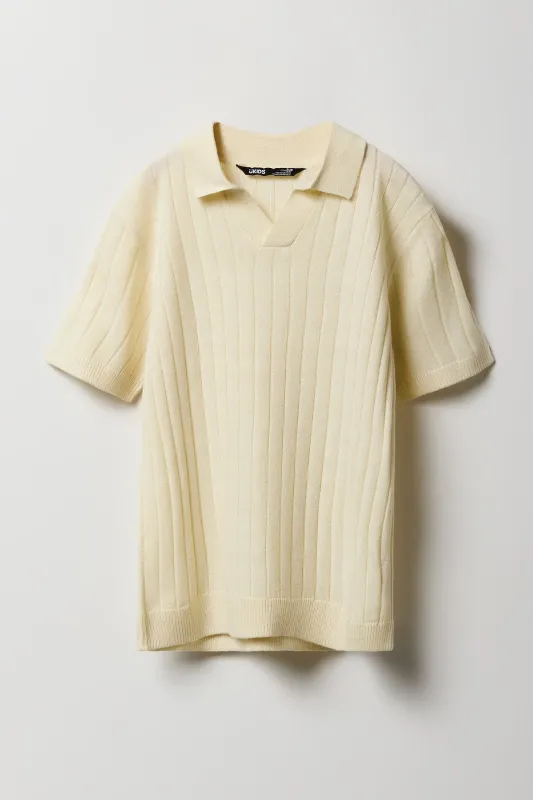 Polo en tricot côtelé large pour garçon sold by Urban Planet