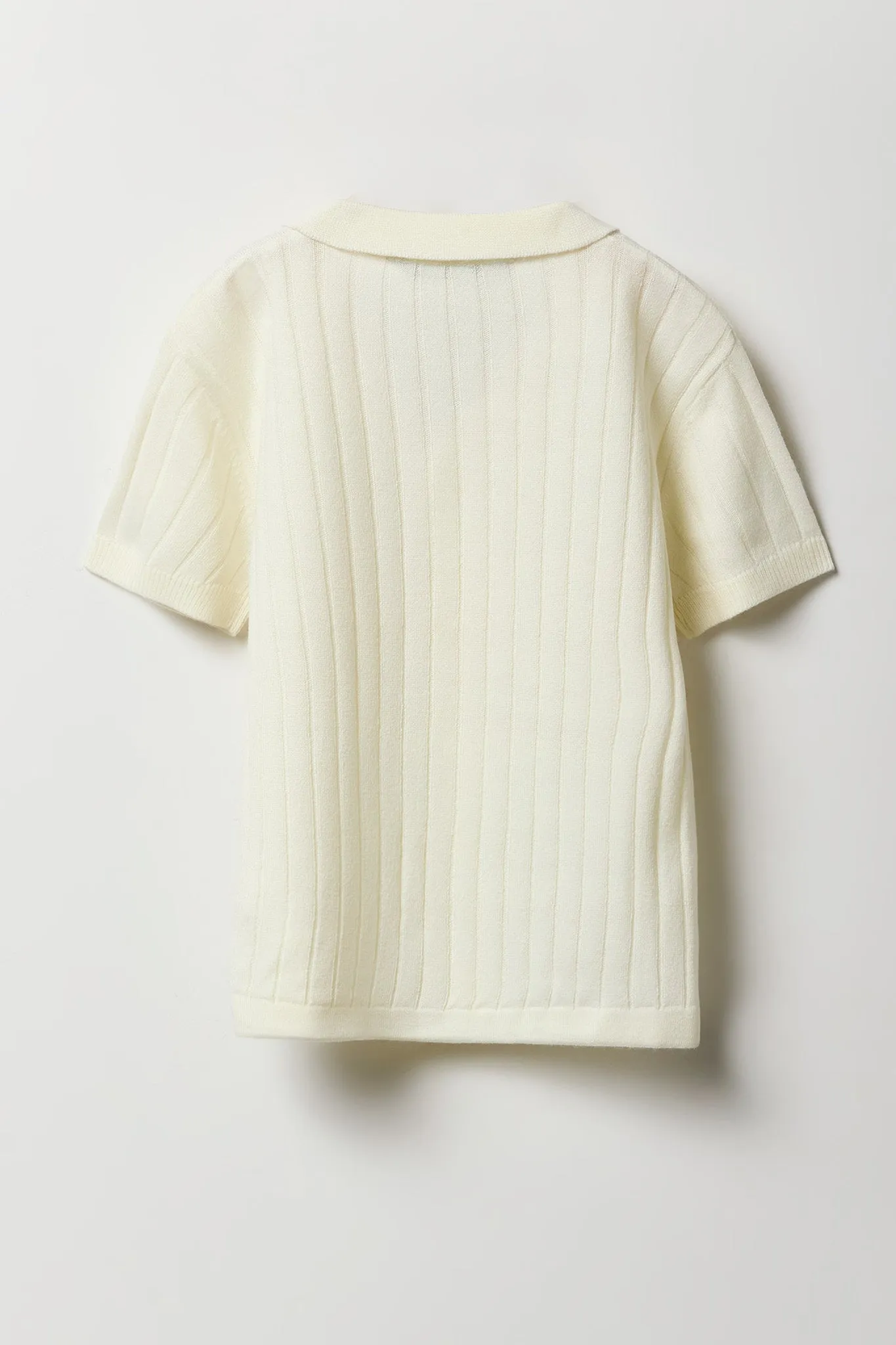 Polo boutonné en tricot côtelé large pour garçon sold by Urban Planet product image thumbnail 2