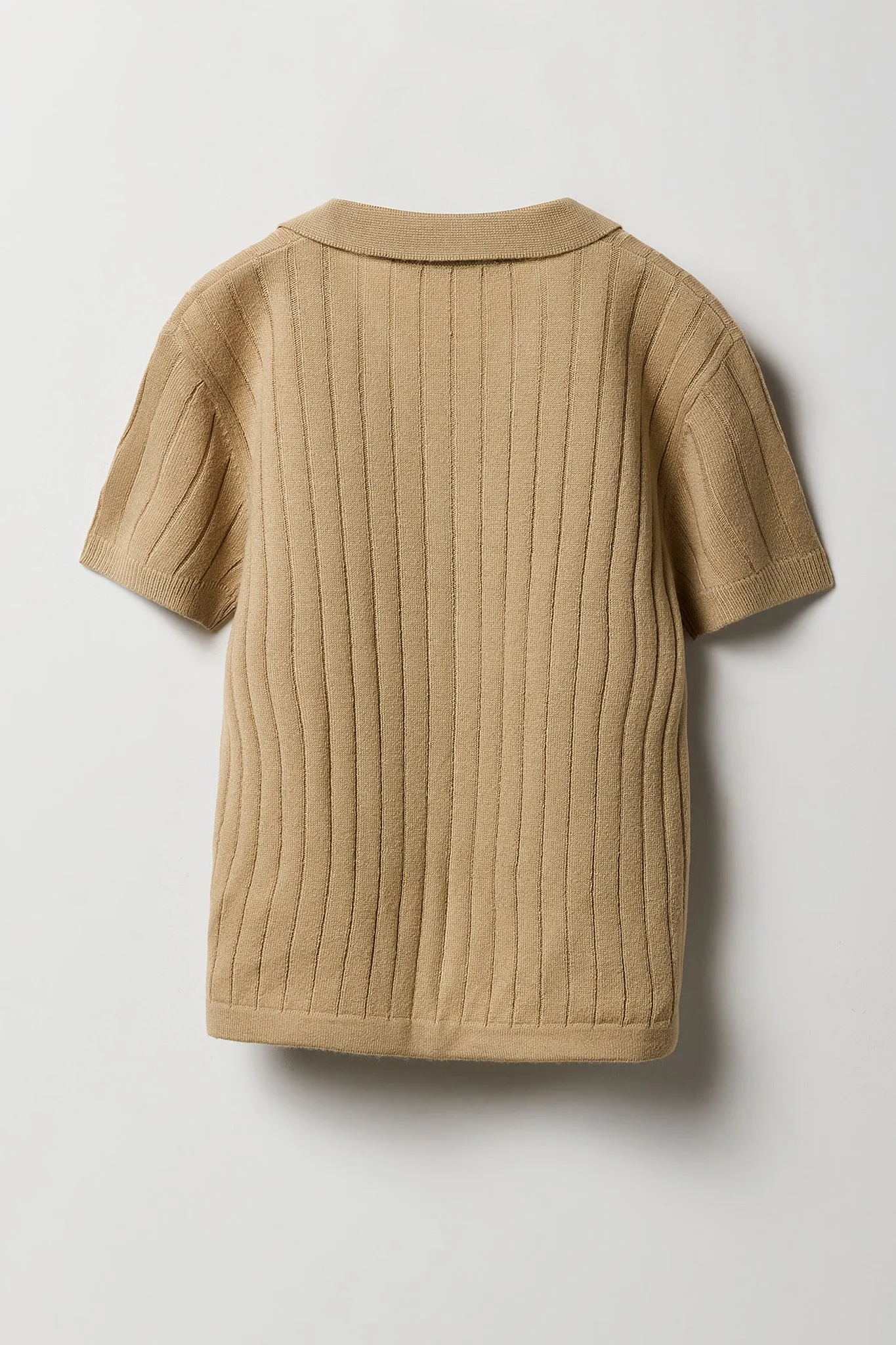 Polo boutonné en tricot côtelé large pour garçon sold by Urban Planet product image thumbnail 4