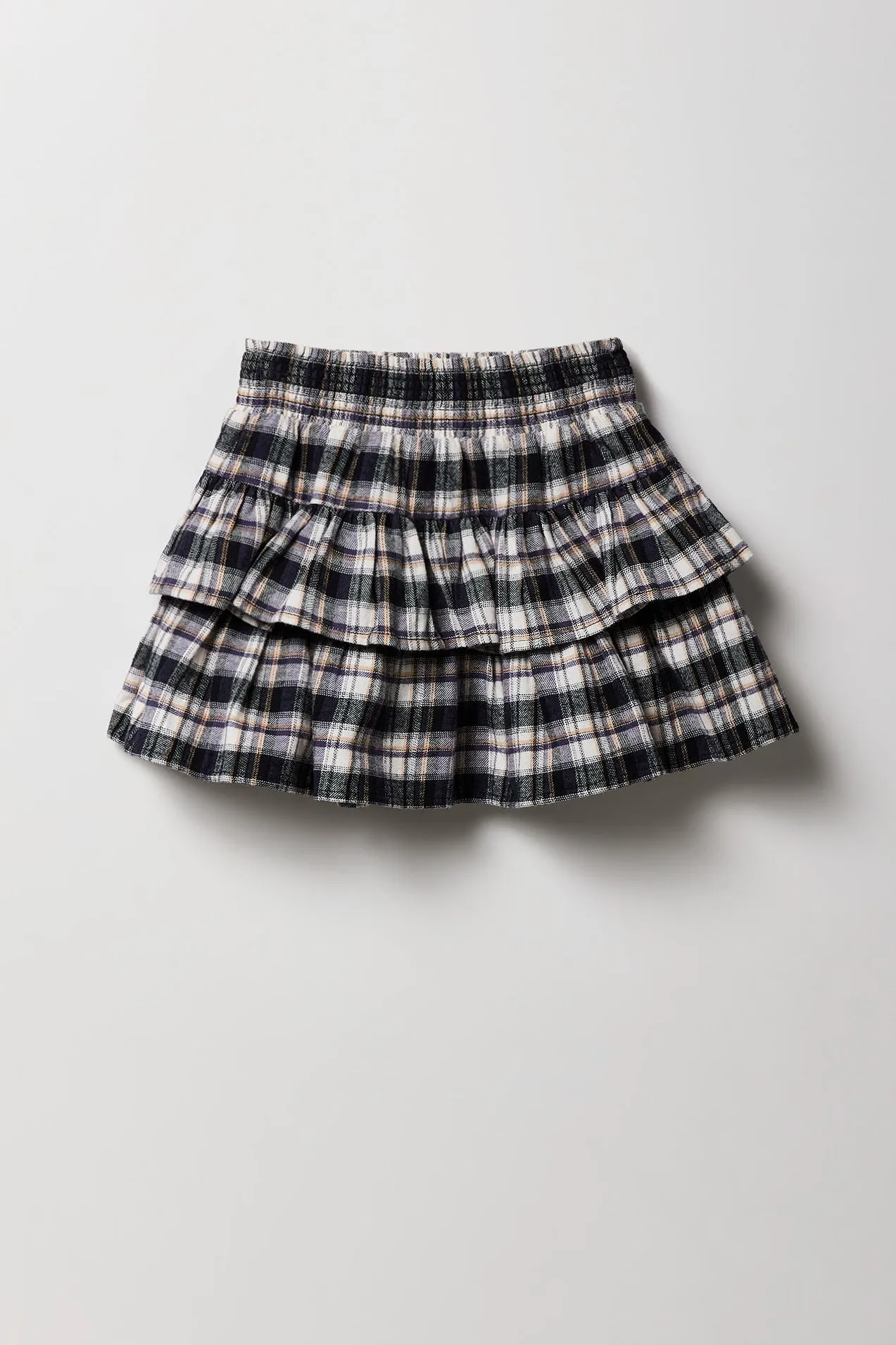 Girls Plaid Tiered Skort sold by Urban Planet