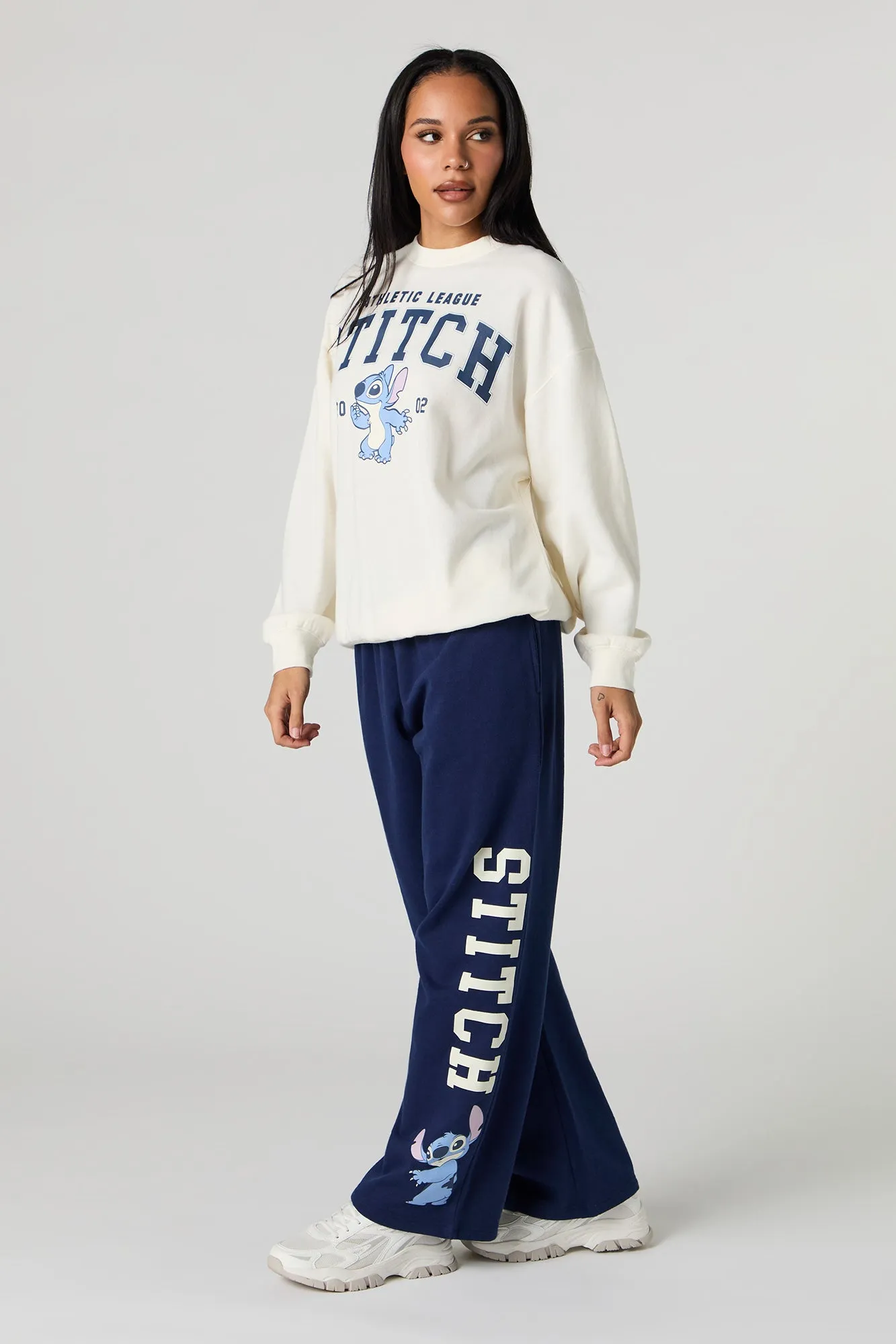 Stitch Graphic Fleece Flare Sweatpant sold by Urban Planet
