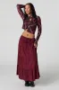 Tiered Drawstring Maxi Skirt sold by Urban Planet