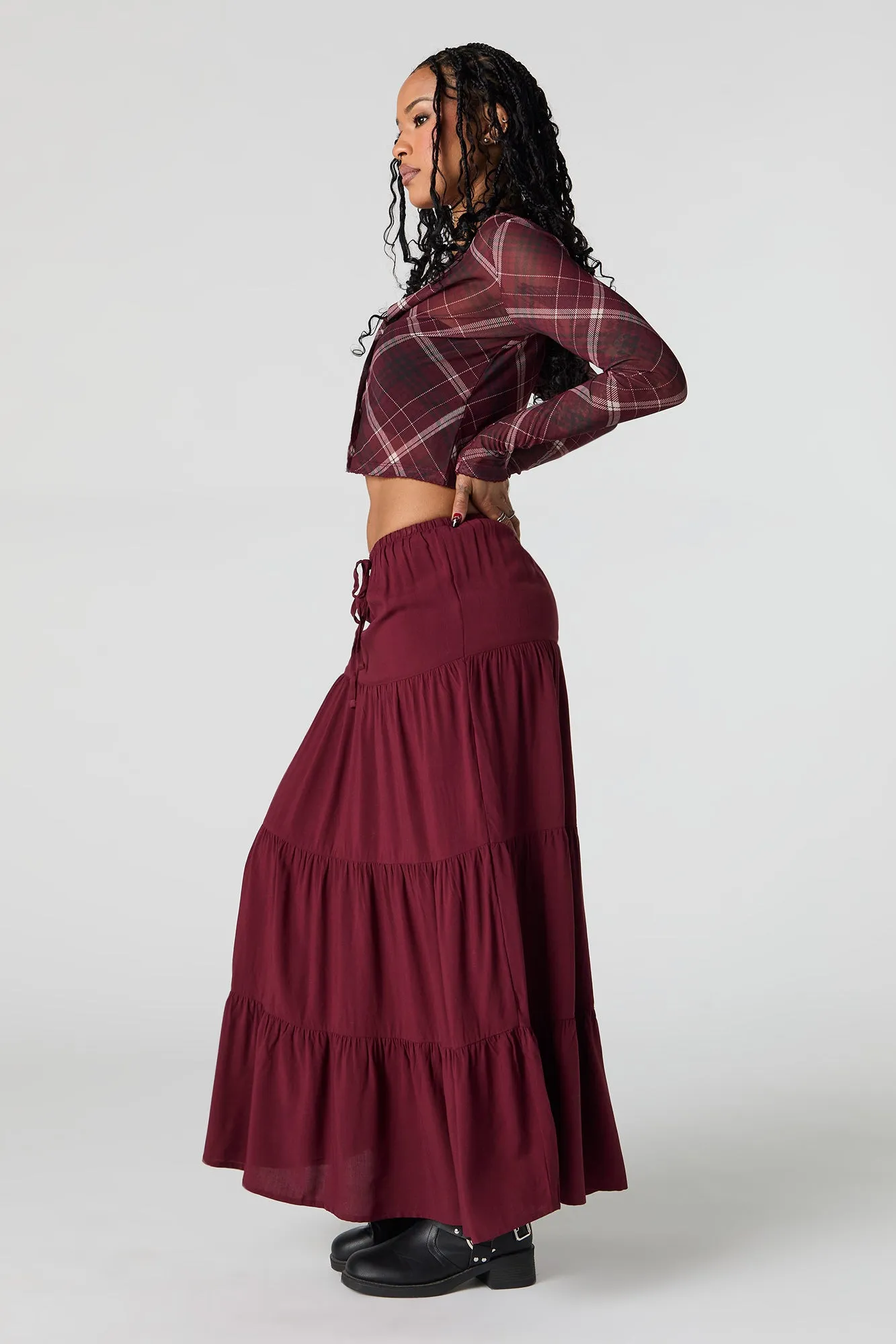 Robe maxi volantée à taille coulissante sold by Urban Planet product image thumbnail 2