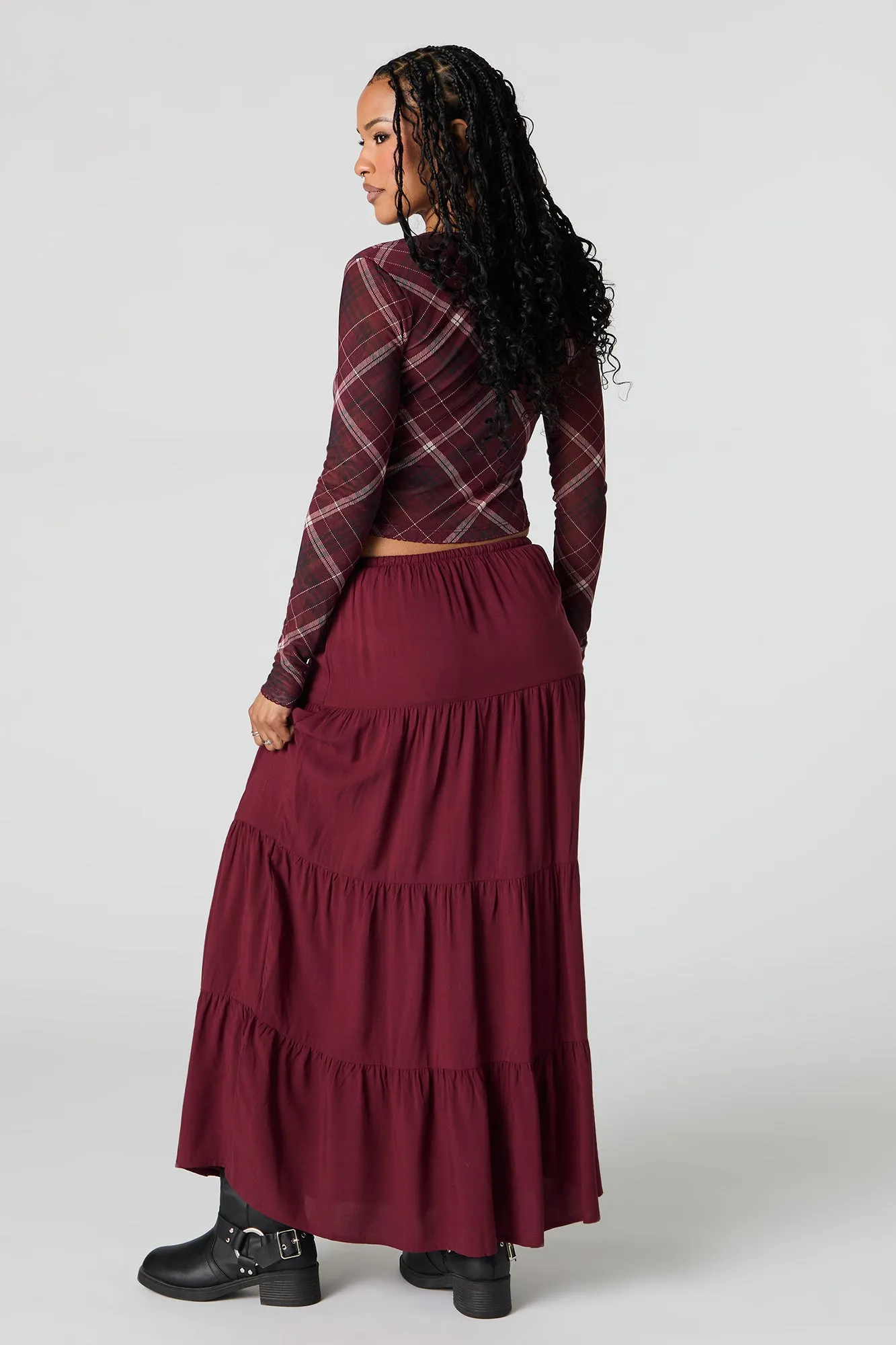 Robe maxi volantée à taille coulissante sold by Urban Planet product image thumbnail 3