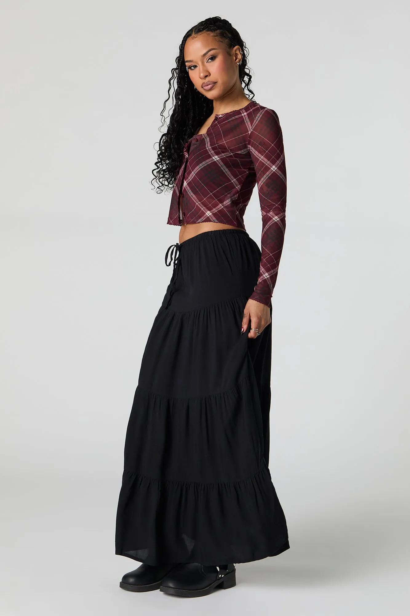 Robe maxi volantée à taille coulissante sold by Urban Planet product image thumbnail 5